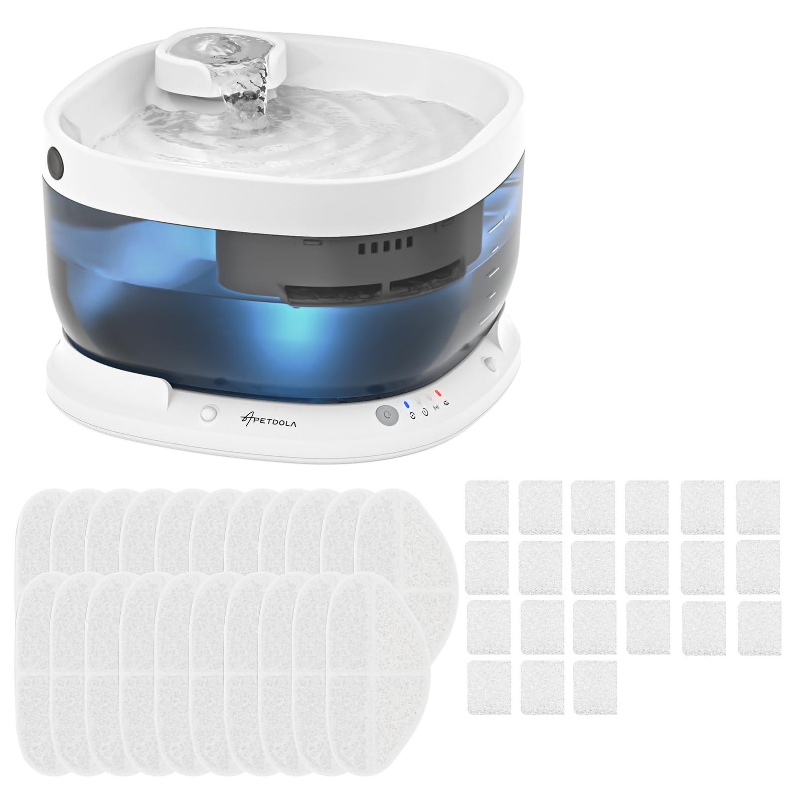 Wireless Dog Water Fountain With 21 Filter, Battery Operated Dog Water Dispenser With Motion Sensor, 237 Oz/ 7L Cordless Fountai