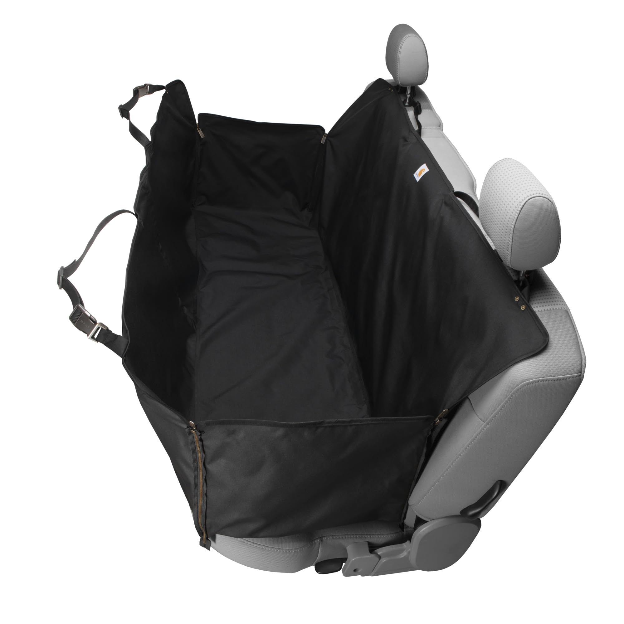 Carhartt Universal Fitted Nylon Duck Pet Hammock, Dog Back Seat Cover, Black