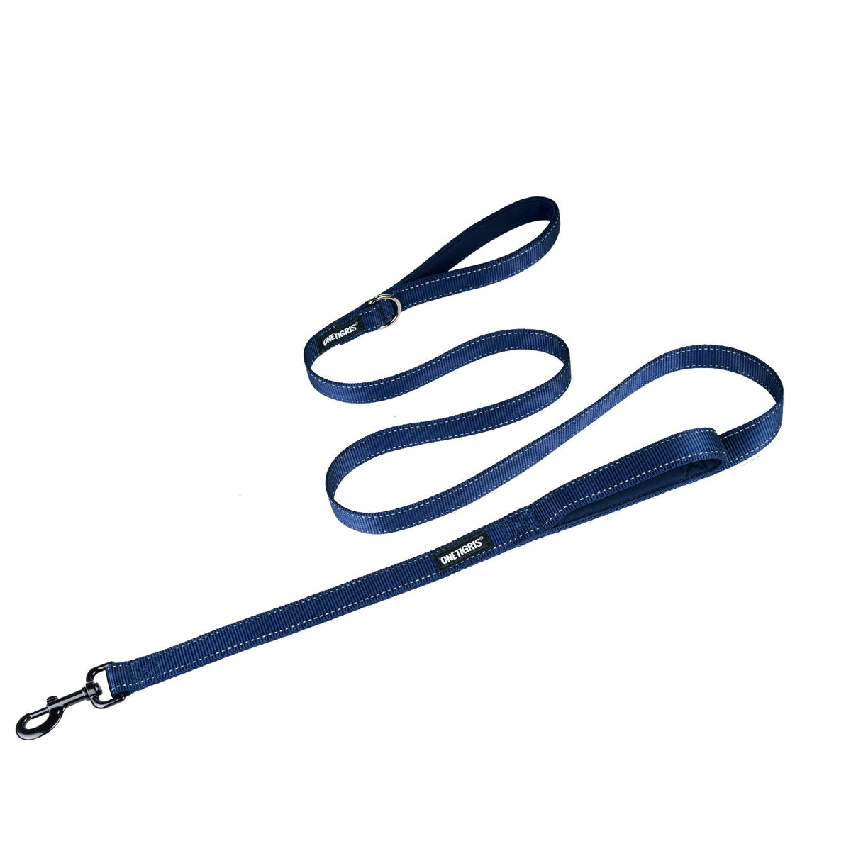 Onetigris Handled No-Pull Dog Walking Leash Long Traffic Leads For Medium To Large Dogs (Blue, 4Ft)