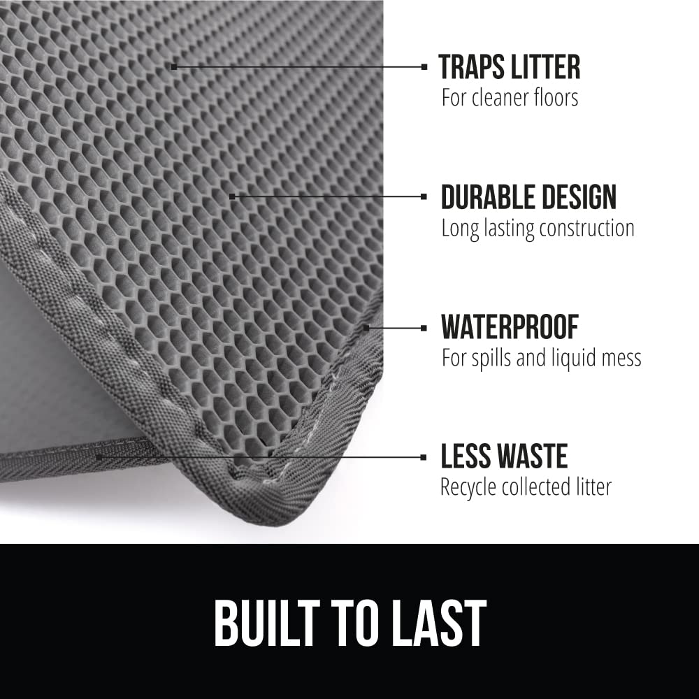 Gorilla Grip Honeycomb Cat Mat, Traps Litter, Two Layer Trapping Kitty Mats, Less Waste, Soft On Paws, Indoor Box Supplies And E