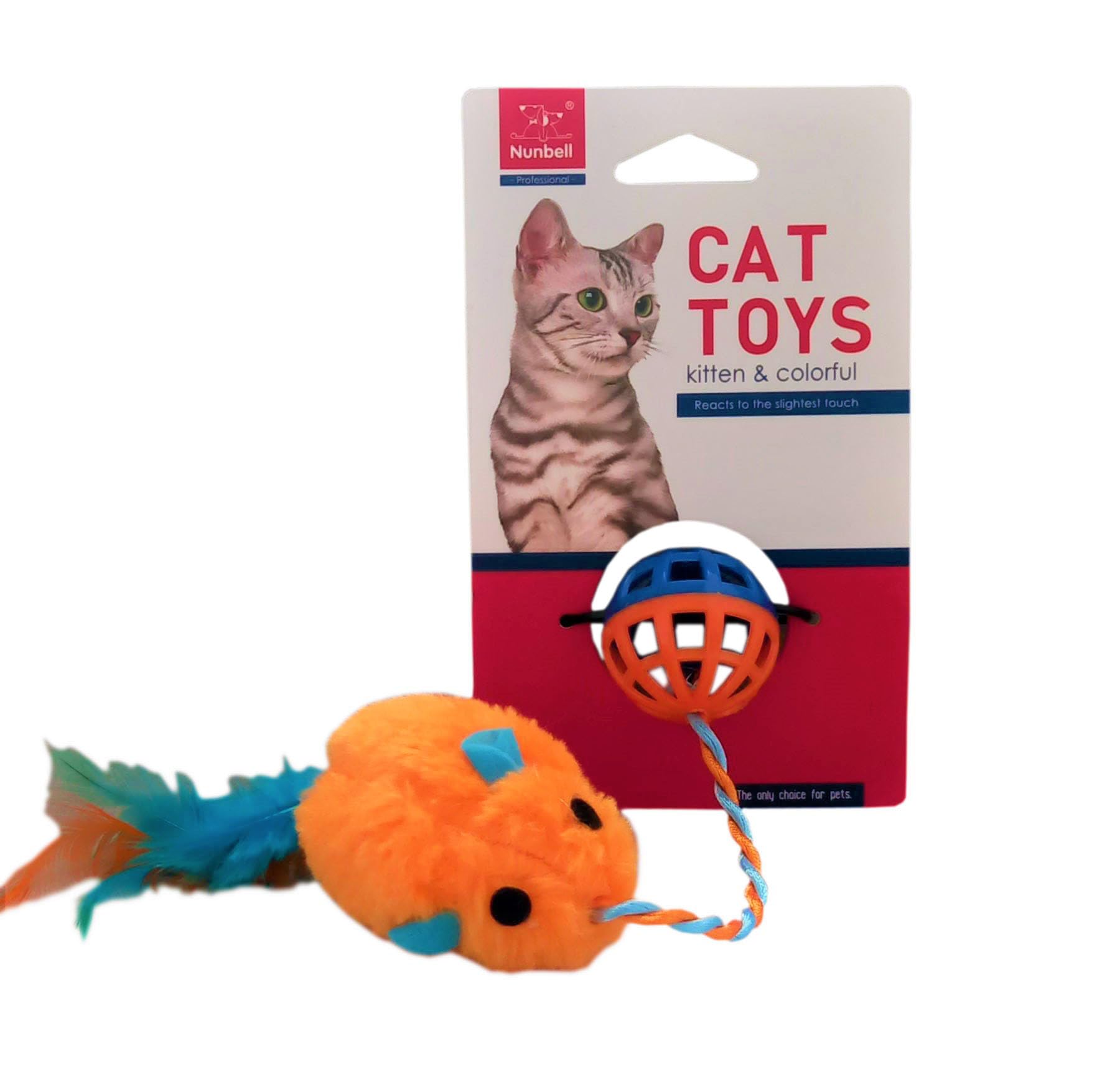 W9 Pet Products Cat Toy Ball With Mouse,Cat Bell Ball Toy,Jingle Bell Cat Toy Interactive Plastic Cat Toy Ball For Indoor Play A