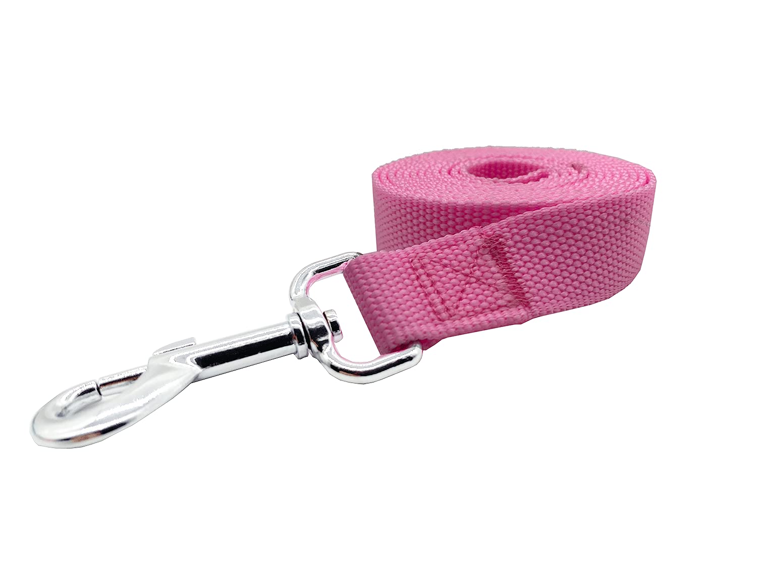 Strong Durable Nylon Dog Training Leash, Traction Rope, 4Ft /5 Foot /6 Feet Long, 5/8 Inch 3/4 Inch 1 Inch Wide, For Small And Medium Dogs (1'' X 8 Ft, Pink)