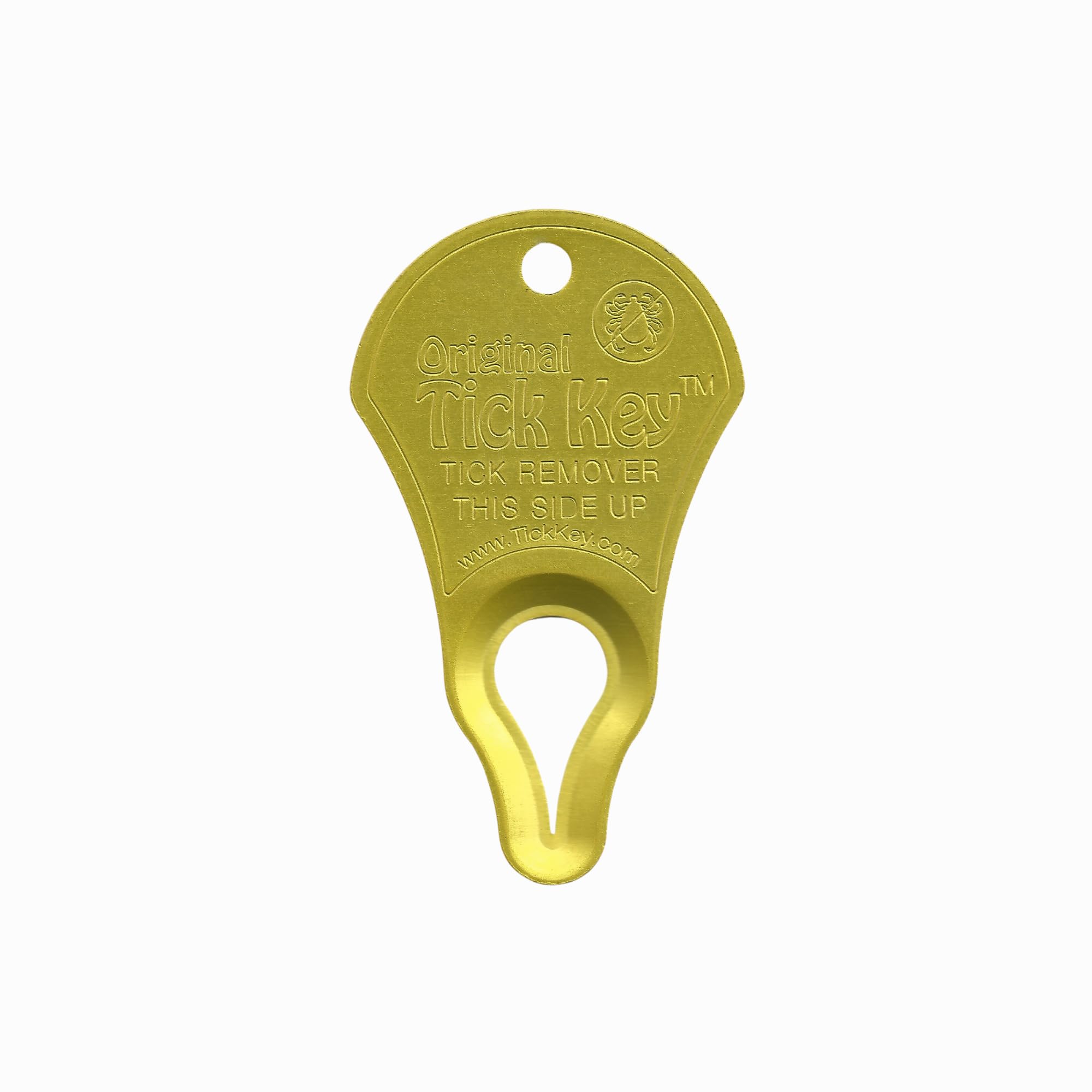 The Original Tick Key - Tick Detaching Device - Portable, Safe And Highly Effective Tick Detaching Tool (Yellow)
