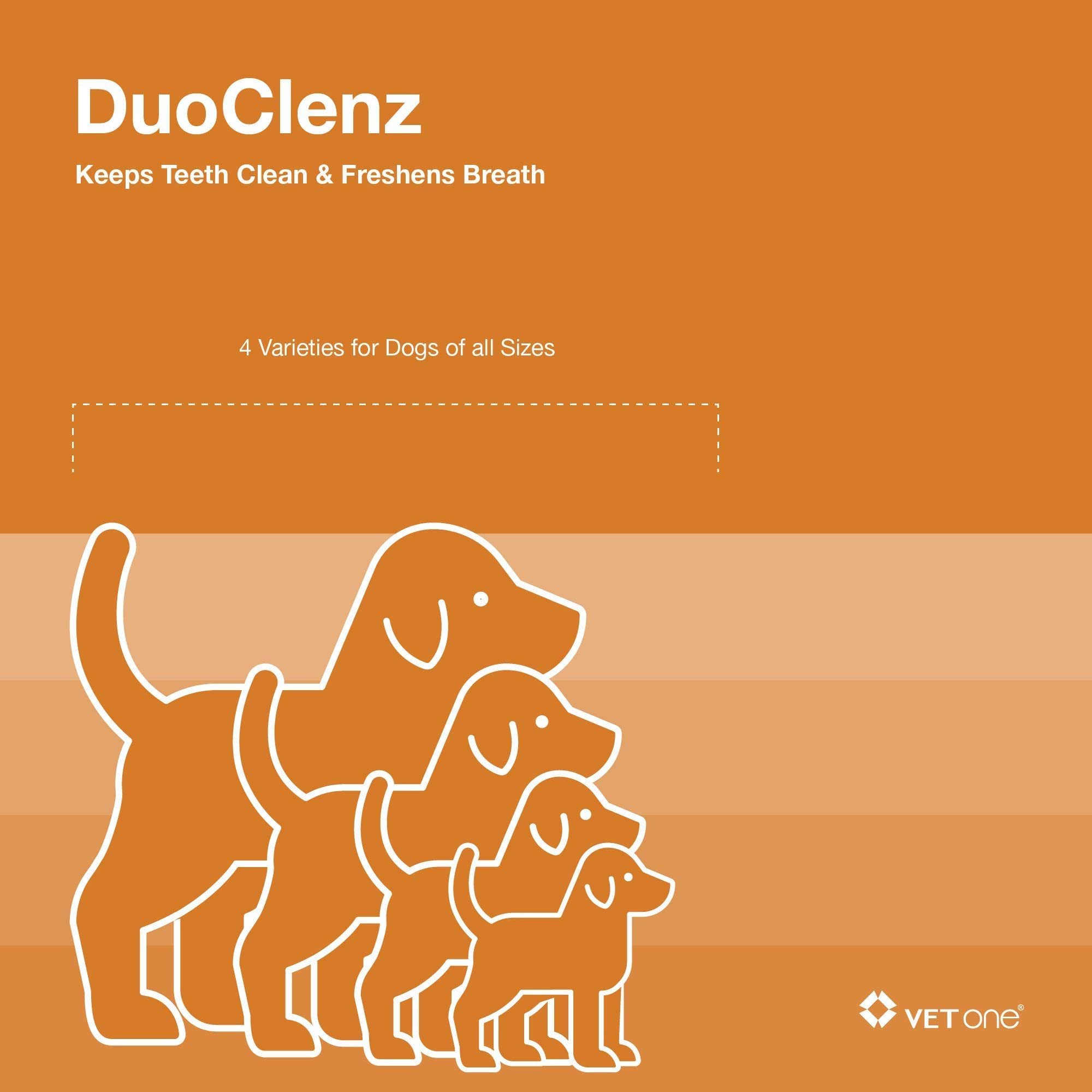 vetone DuoClenz Enzyme Coated Dental Chews for Medium Size Dogs 30 Count