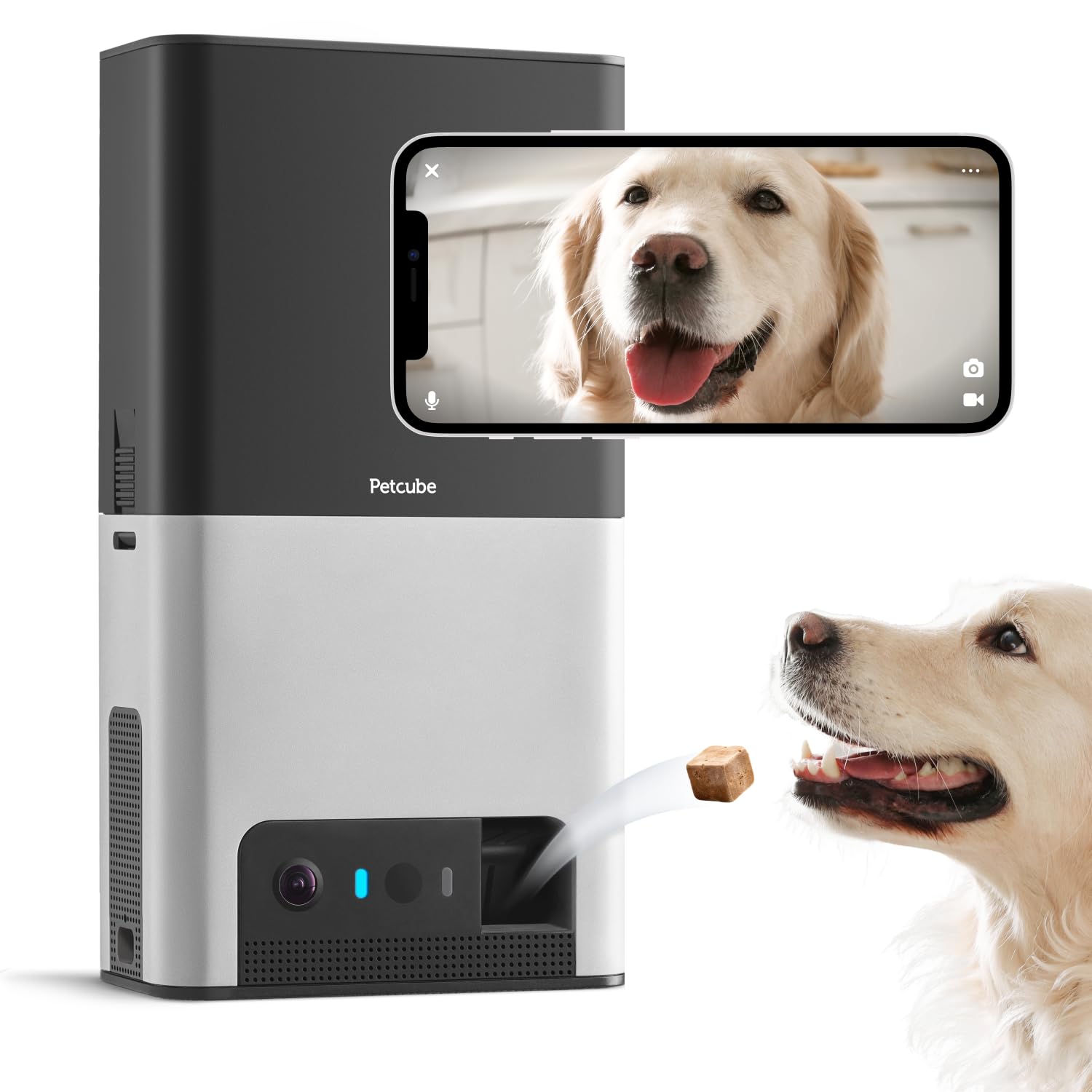 Petcube Bites 2 Wi-Fi Pet Camera With Treat Dispenser & Alexa Built-In, For Dogs And Cats. 1080P Hd Video, 160 Full-Room View, 2