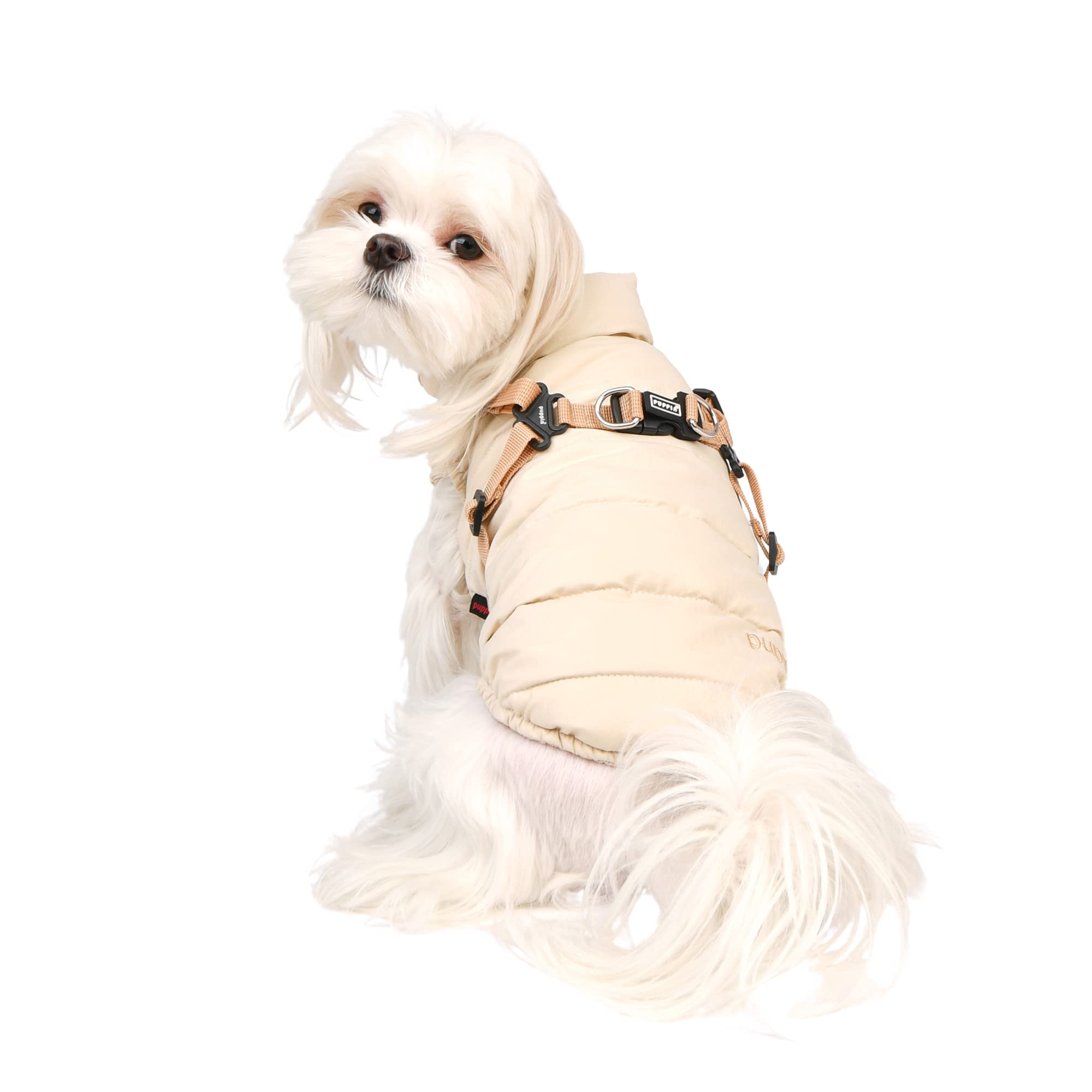 Cotton Touch Dog Harness Jumper - Beige - M