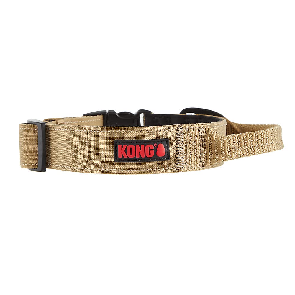 Kong Ultra Durable Padded Comfort Handle Dog Collar (Xl, Tan)