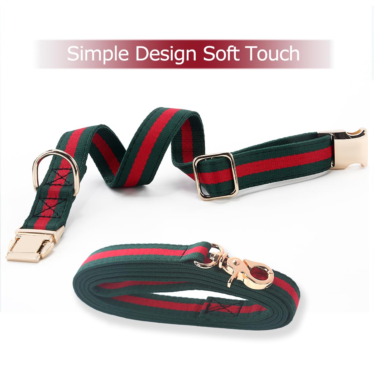 Stylish and Elegant Dog Collar,Adjustable Metal Belt Buckle, Durable High Density Fabric for Comfortable Pet Dog Collar and Dog