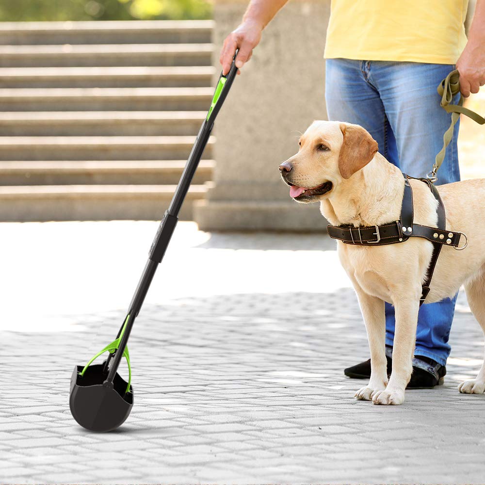 Timingila 33' Long Handle Portable Pet Pooper Scooper For Large And Small Dogs,High Strength Material And Durable Spring,Great For Lawns, Grass, Dirt, Gravel