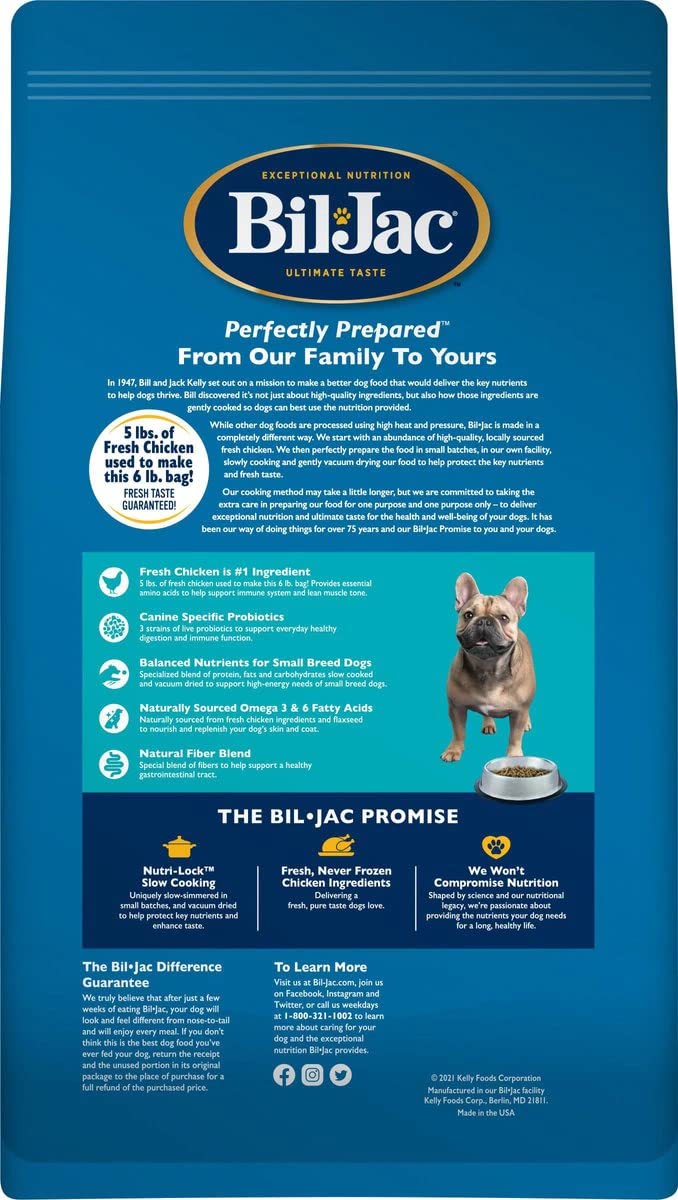 Bil Jac Small Breed Select Dry Dog Food, 6 lb