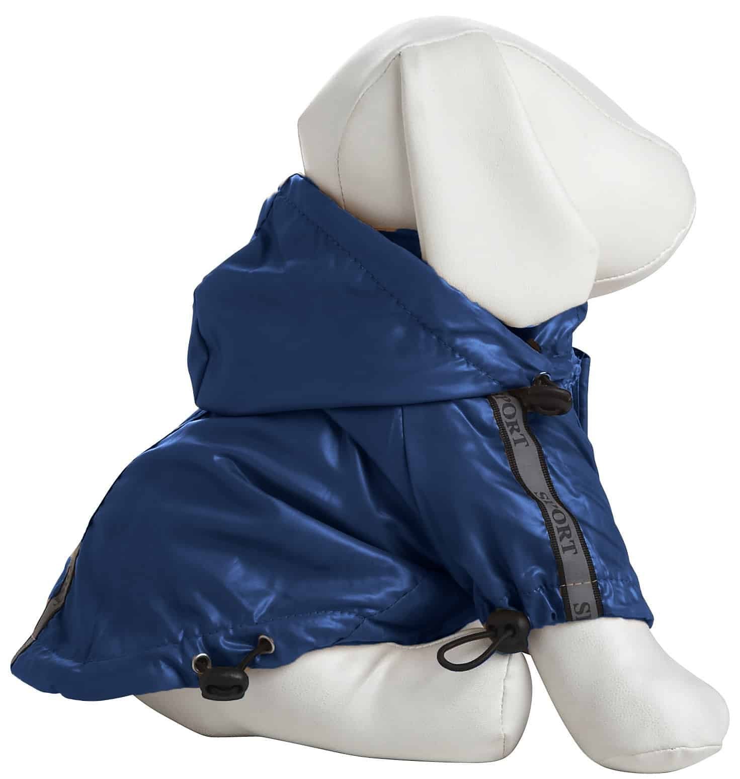Pet Life Reflecta-Sport Rain Jacket, Dark Blue, Medium