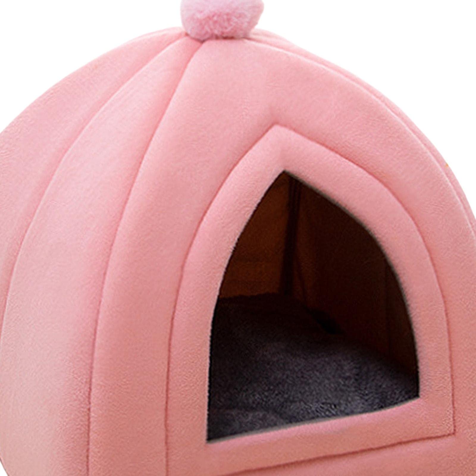 APIRILY Cat Bed Puppy Kennel Sofa Semi Closed Winter for Cats Dogs Supplies Pink | Pet Supplies | Cat Supplies | Beds
