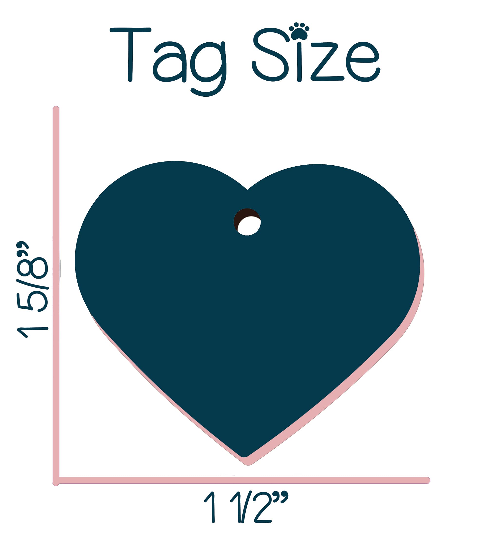 Double Sided Pet Id Tags For Dogs & Cats Personalized For Your Pet (Sebastian, Heart Shaped)