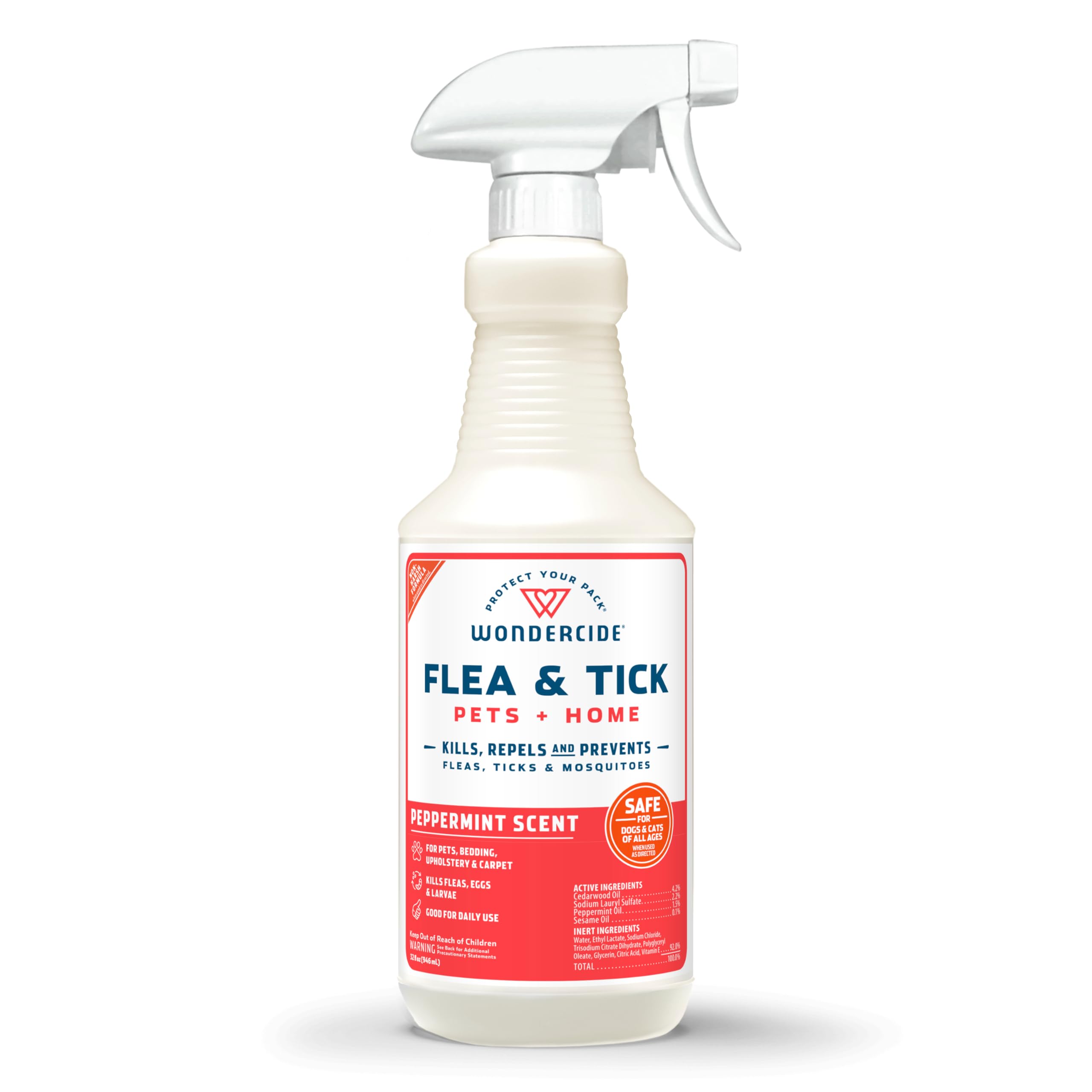 Wondercide - Flea, Tick & Mosquito Spray for Dogs, Cats, and Home - Flea and Tick Killer, Control, Prevention, Treatment - with 
