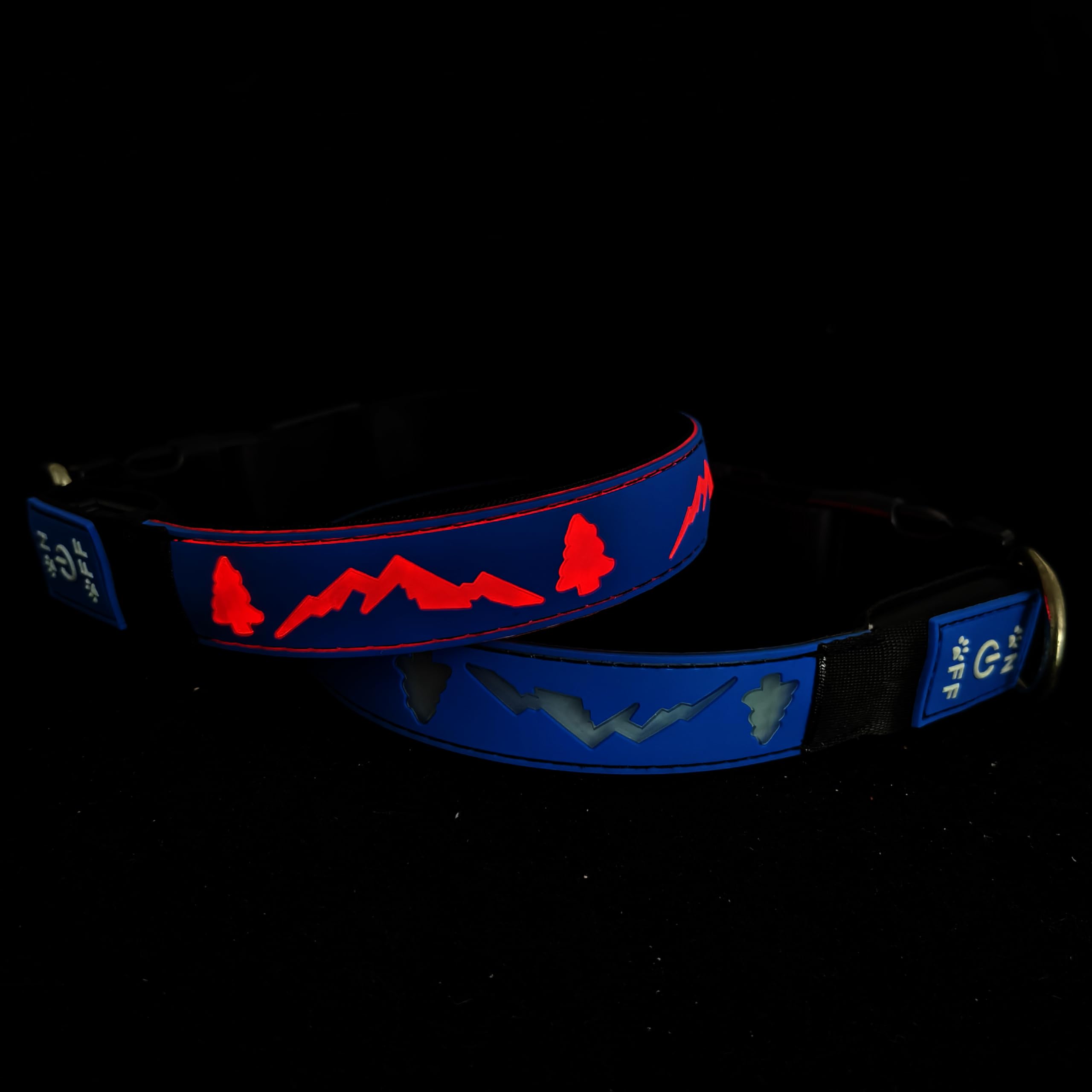 Dogled Led Dog Collar, 15 Light Modes, Usb-C Rechargeable, Silicone Material, Adjustable Size, (Blue, M(11.8-15.7''))