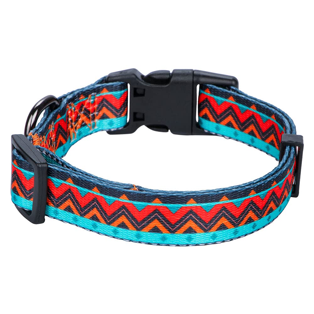 Rhea Rose Tribal Dog Collar Aztec Pattern Adjustable Collars Small Geometric