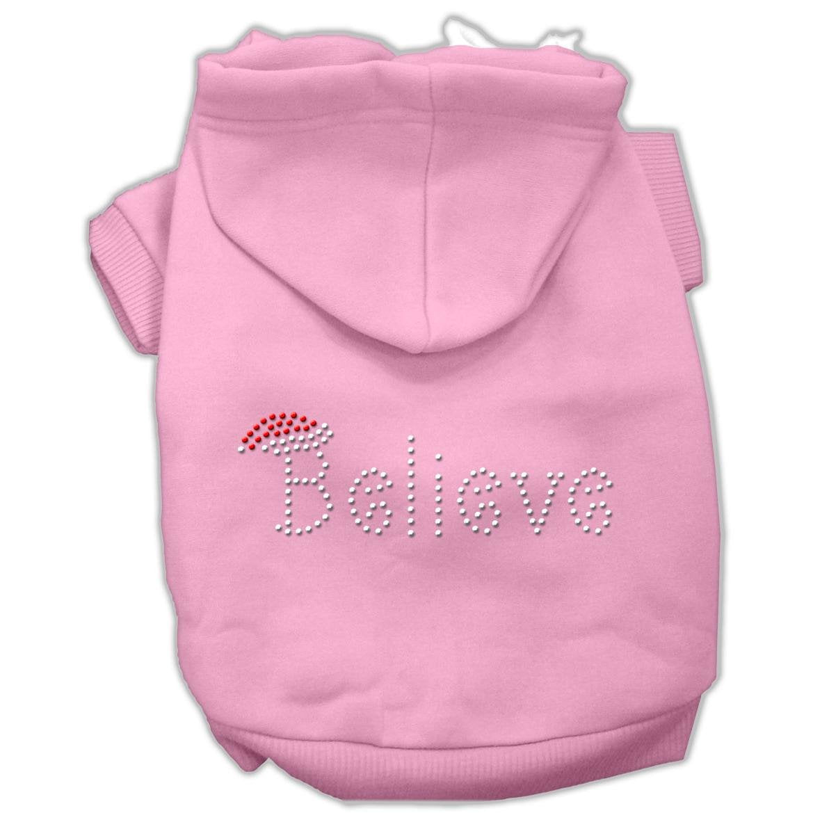 Mirage Pet Products 20-Inch Believe Hoodies, 3X-Large, Pink