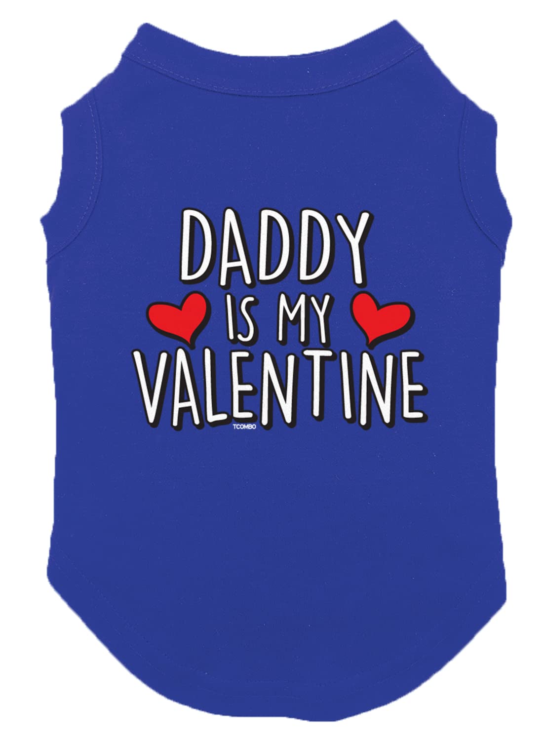 Daddy Is My Valentine Dog Shirt (Royal Blue, X-Small)