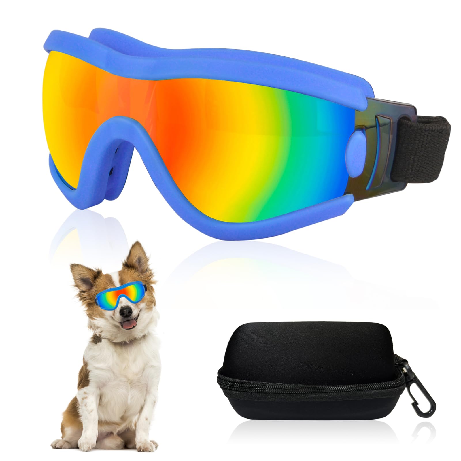 Mitubati Dog Goggles Small Breed Dog Sunglasses With Adjustable For Uv Protection Eyewear Doggy Doggie Puppy Glasses Anti-Fog Wi
