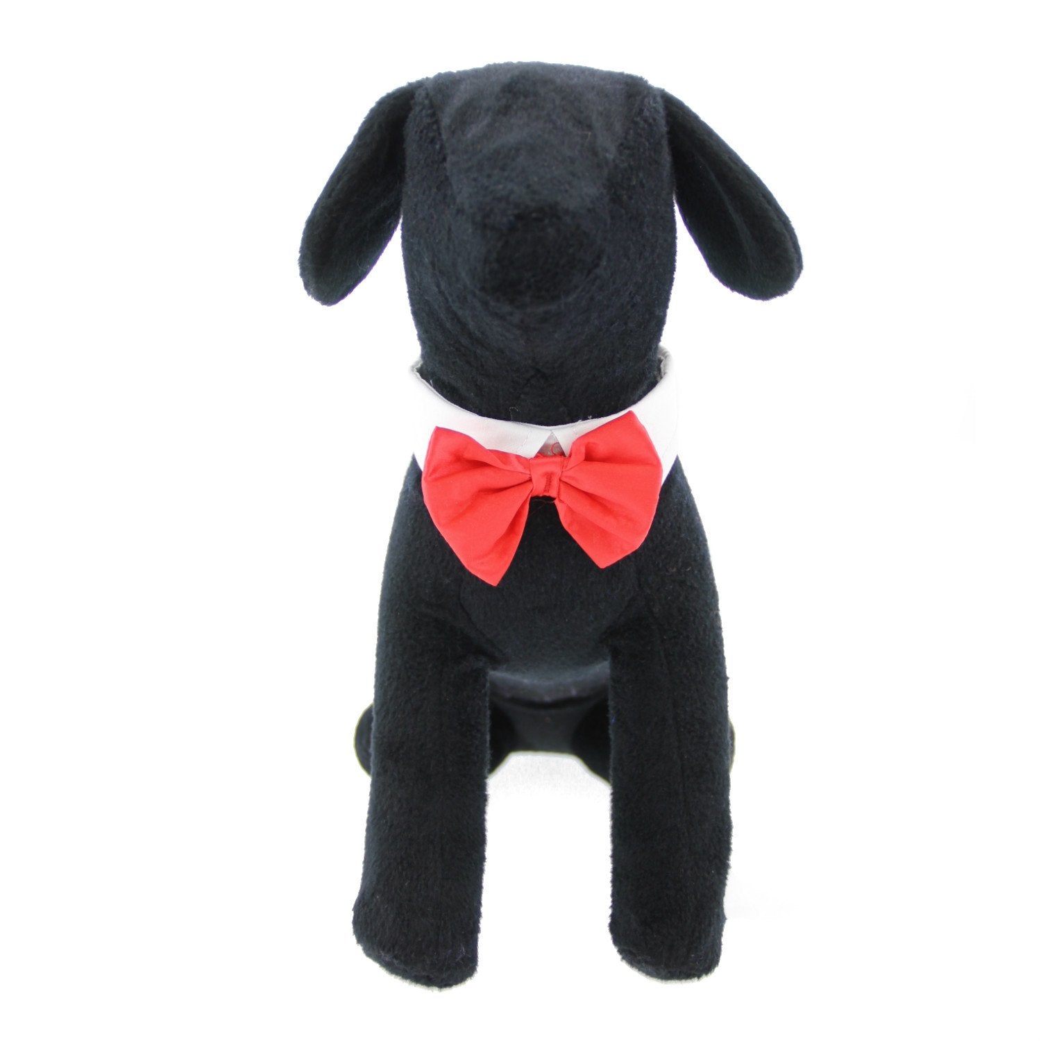 Red Satin Bowtie Collar - Size Small