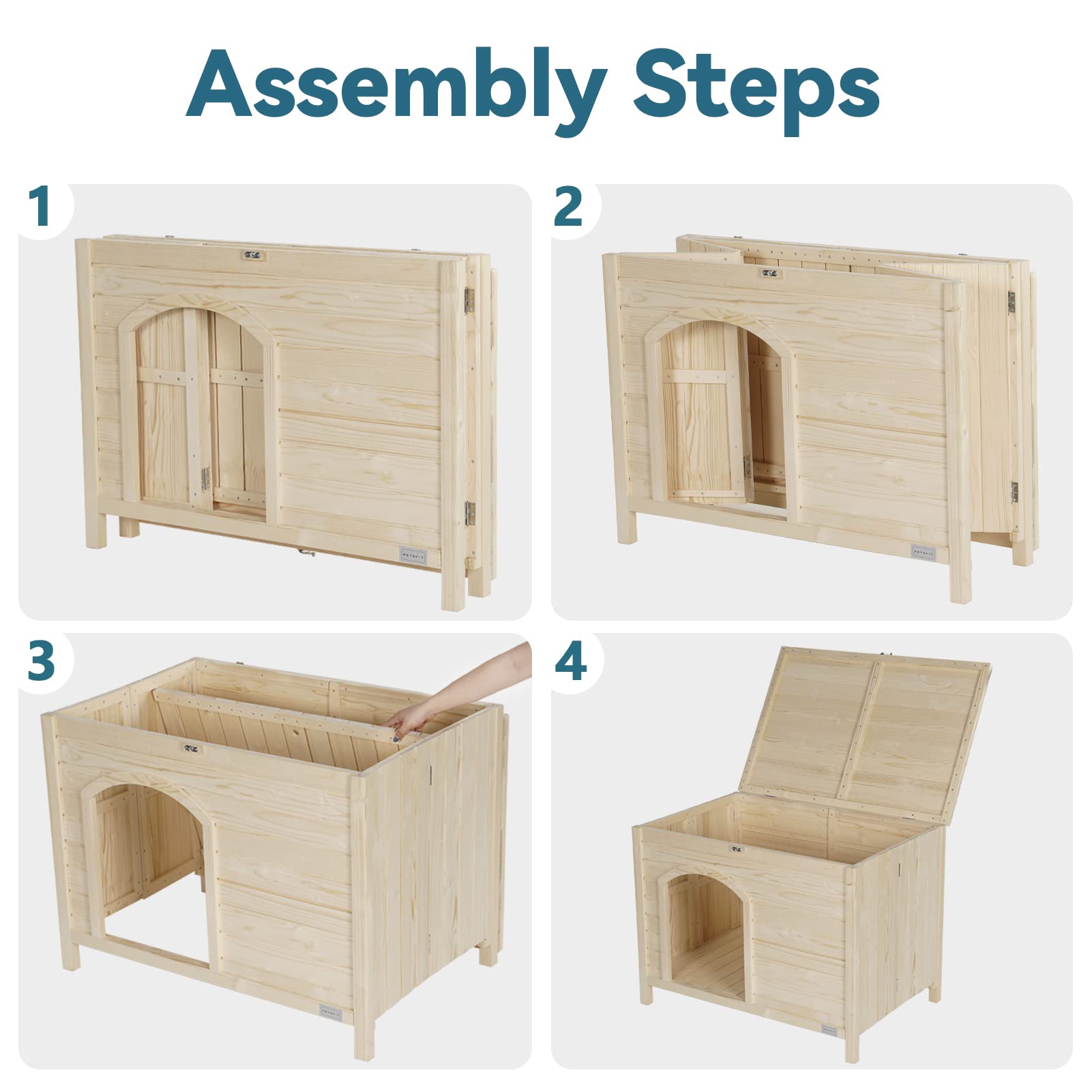 Petsfit Folding Litter Box Enclosure, No Tools Required For Assembly, Cat Litter Box Furniture Hidden, Fit Most Of Litter Box, D