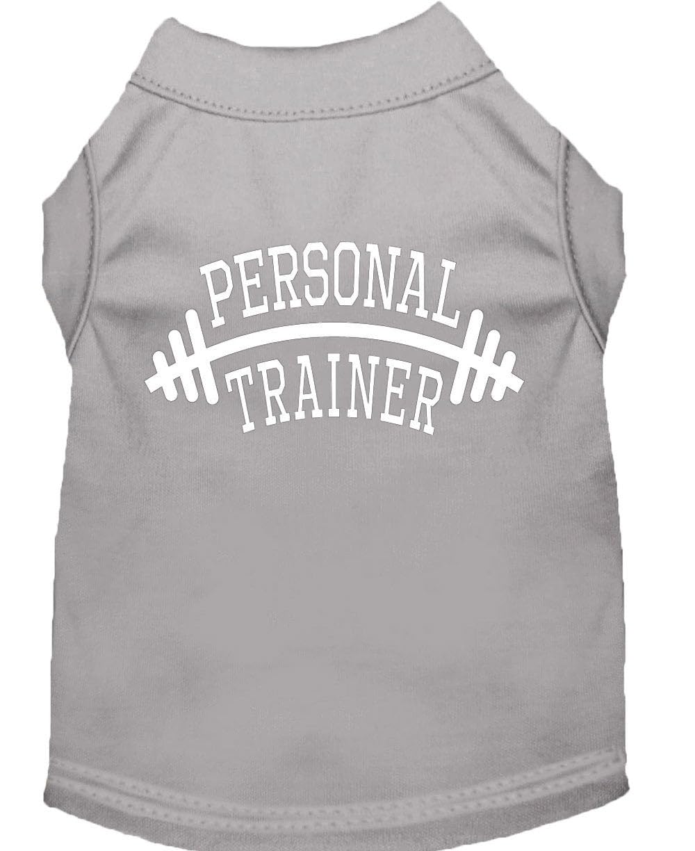 Mirage Pet Products Personal Trainer Screen Print Shirt, X-Large, Grey