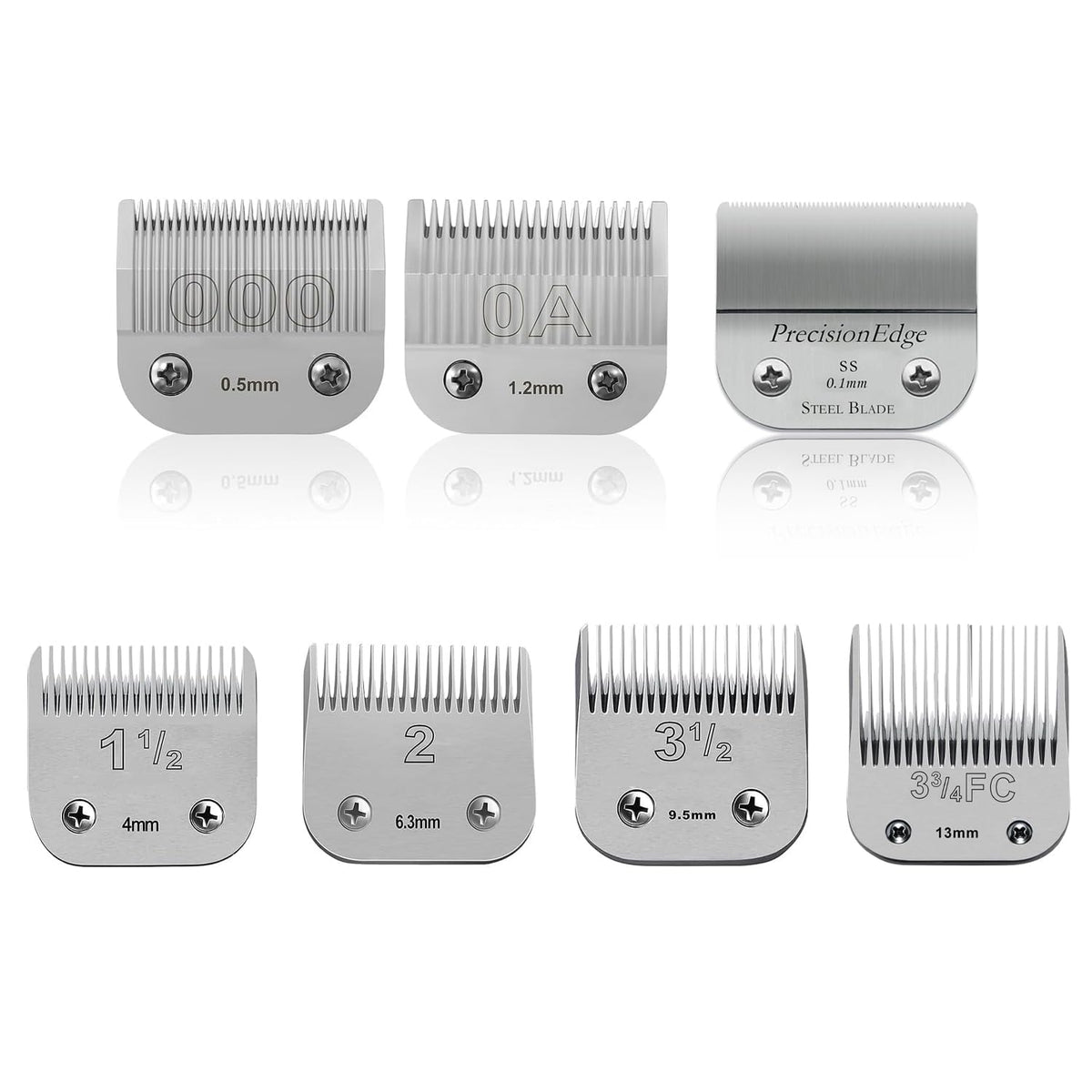Professional Detachable Replacement Ceramic Blades Set,Compatible With Oster Classic 76/Star-Teq/Power-Teq Andi A*Dis Agc,Bdc,Bgc,Mbg Series Clippers (7 Pcs)