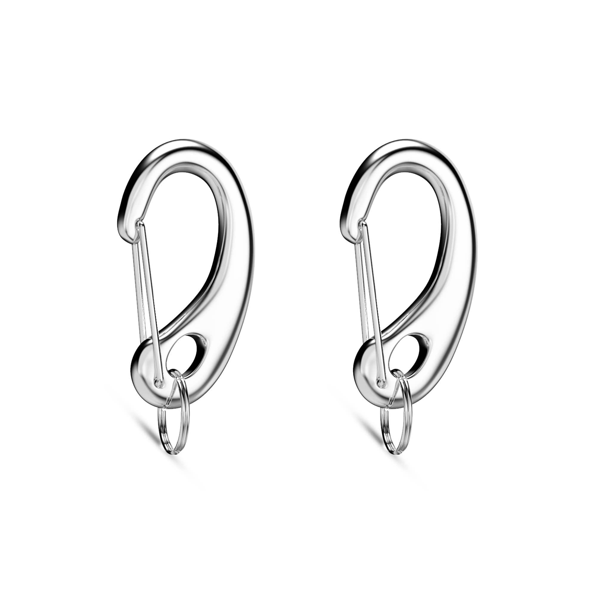 Leash King Pet Tag Quick Clip/Spring-Load Hook Combo For Pet Id Tags - 2 Large