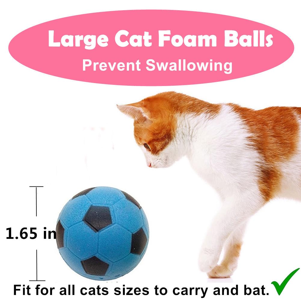 Petfavorites Foam Soccer Balls Cat Toys - Pack Of 12