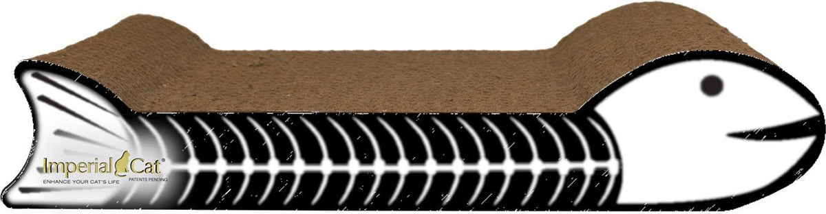 Imperial Cat Fish Bone Scratch 'N Shape, Black And White