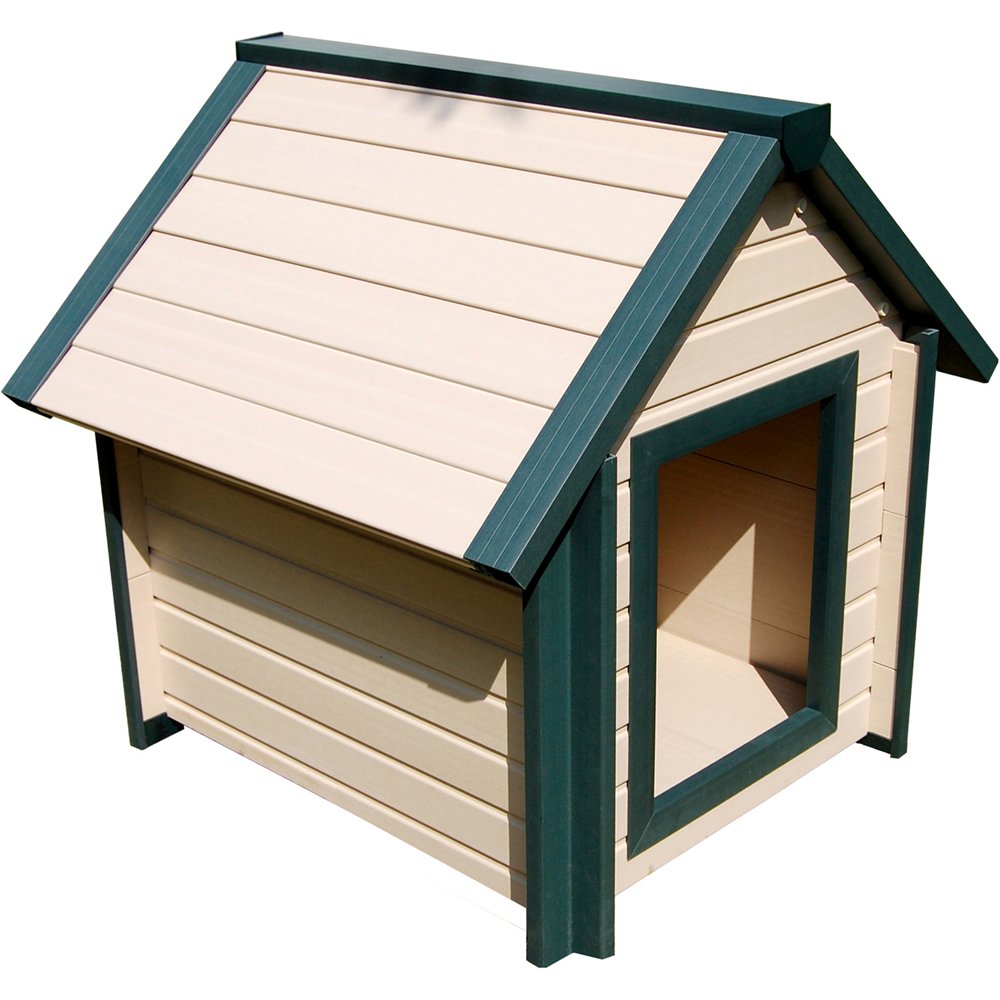 New Age Pet ECOFLEX Bunk Style Dog House, Large, Weatherproof and Easy to Clean, Elevated Floor for Ventilation, Quick Assembly,