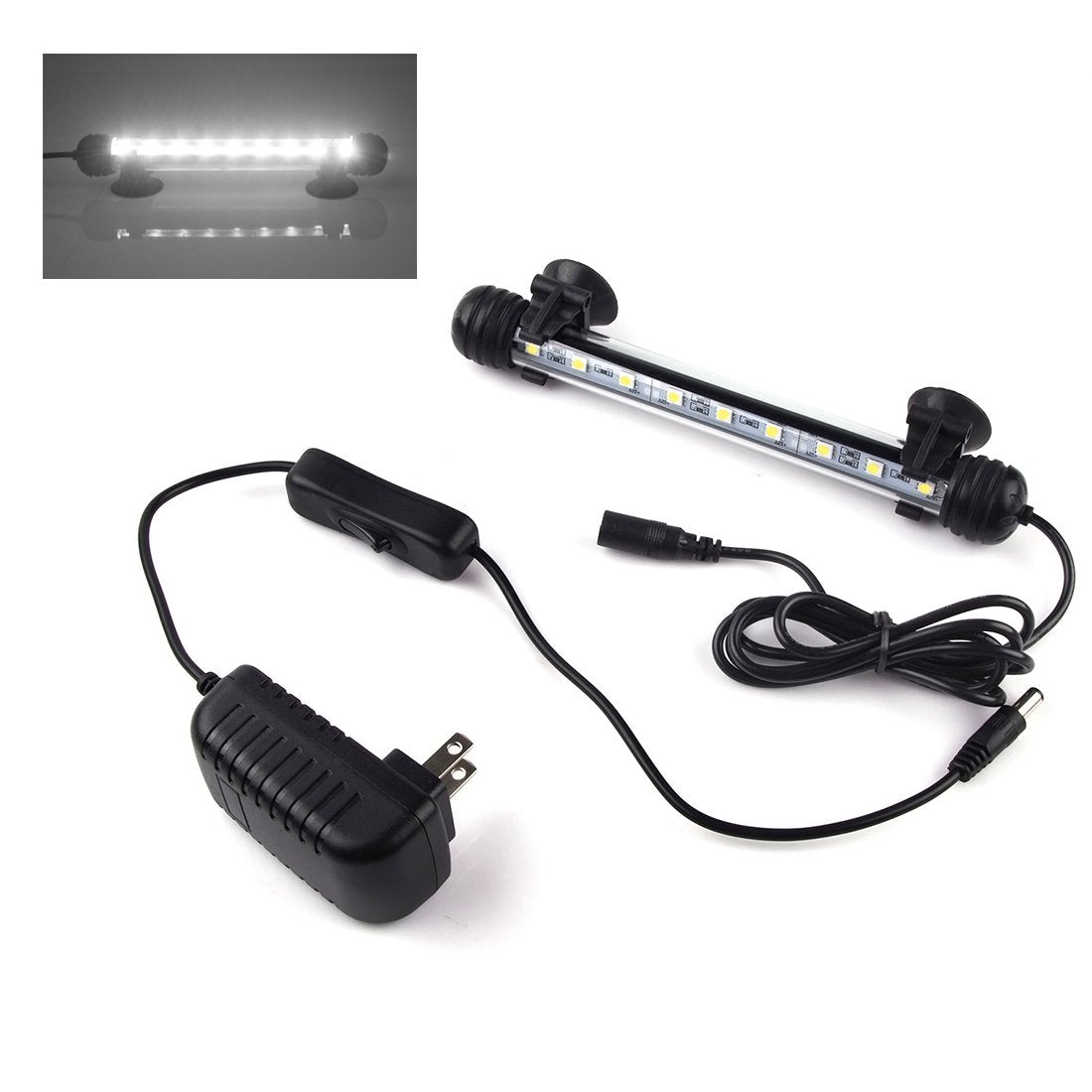 Led Aquarium Light, Smiful Fish Tank Light Submersible Underwater Crystal Glass Leds Lights, 7.5'- White