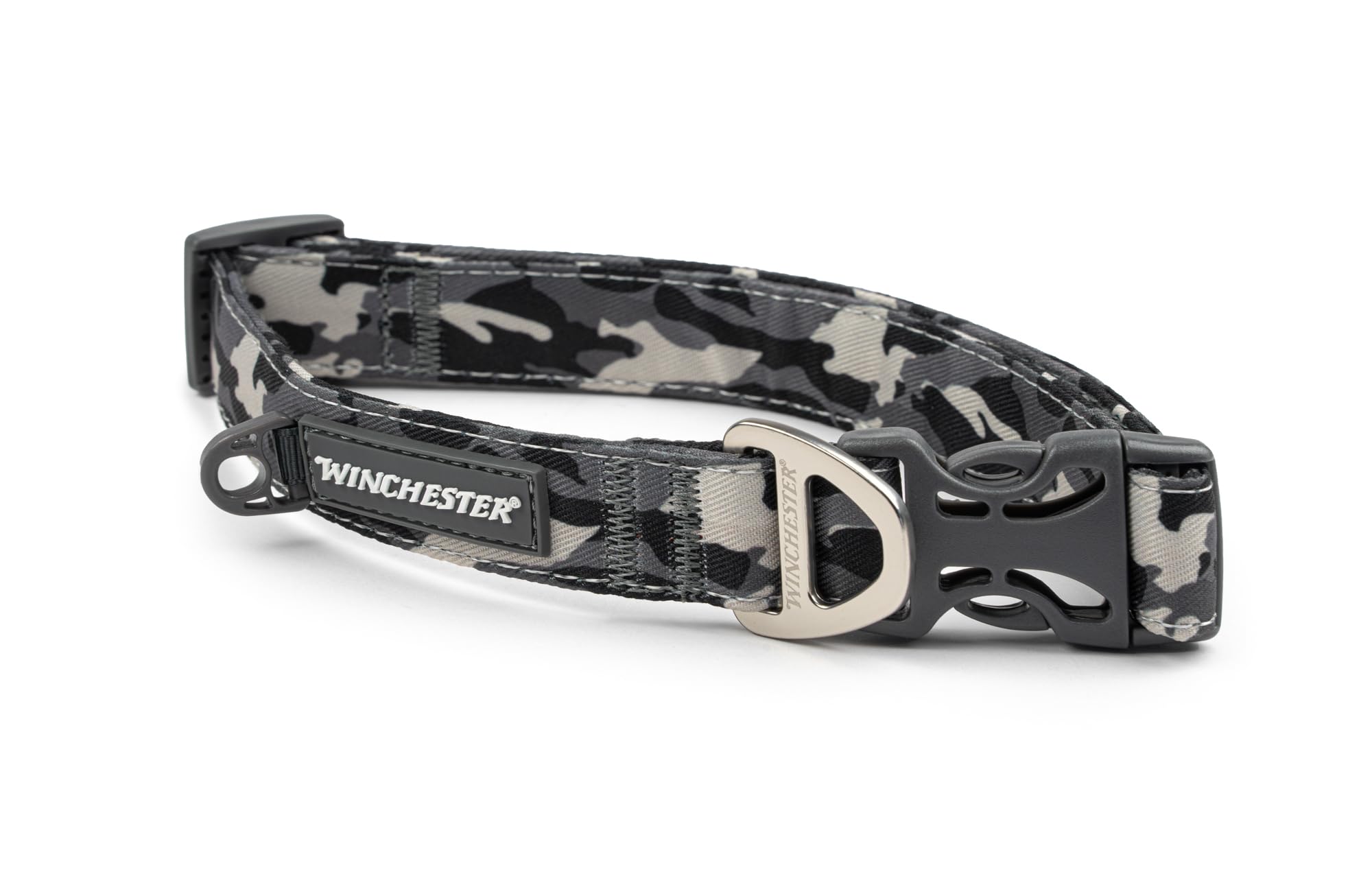 Winchester Printed Designer Dog Collar, Camo, Black, S