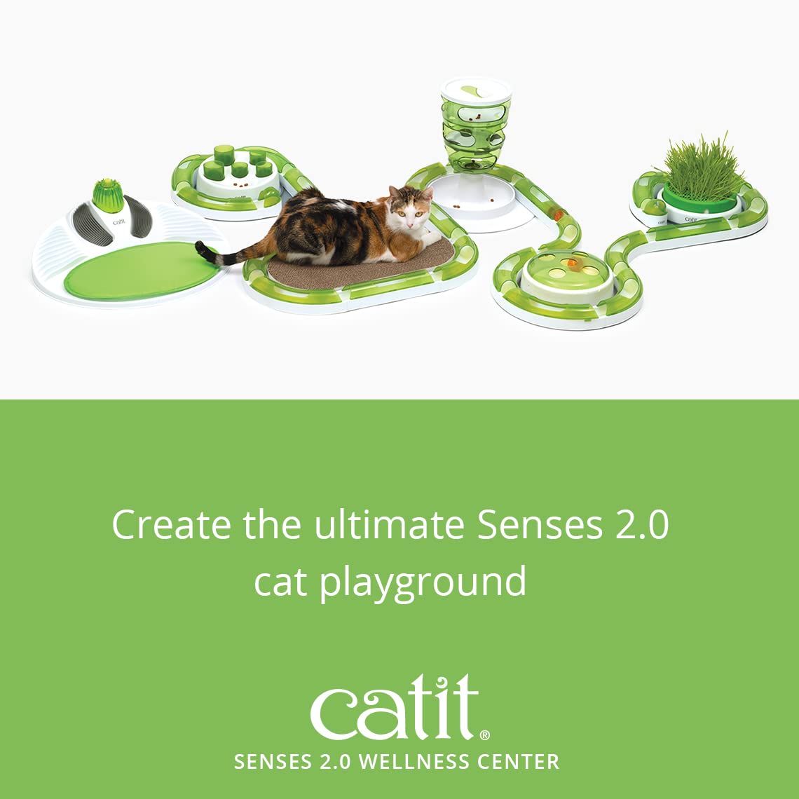 Catit Senses 2.0 Wellness Center Cat Toy - Interactive Multi-Purpose Relaxation Spot With Catnip Included