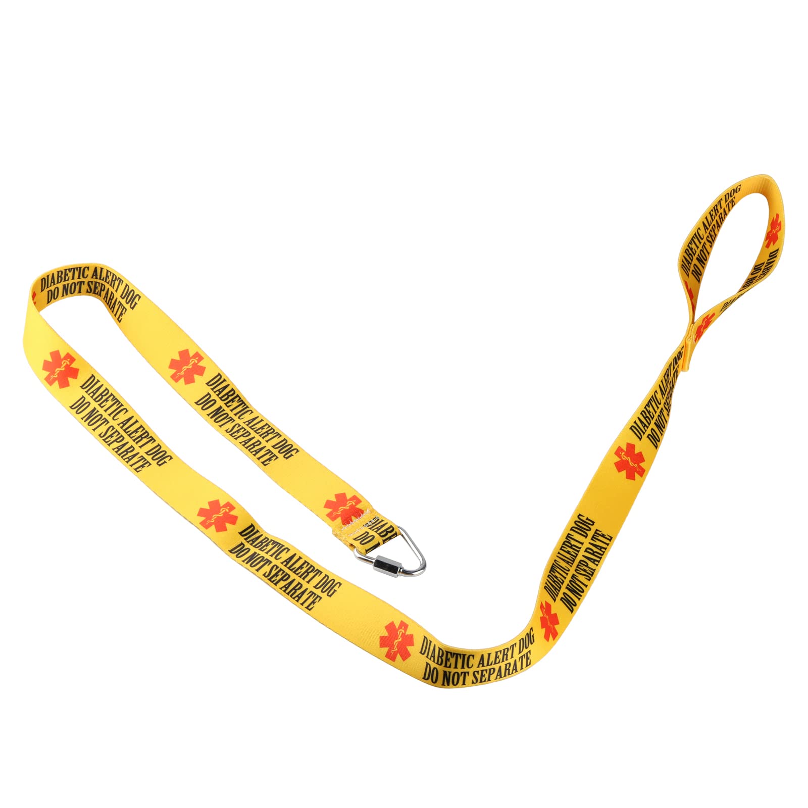 Blupark Emergency Medical Alert Dog Leash - Diabetic Alert Dog - Do Not Separate - Yellow, 59 Inches