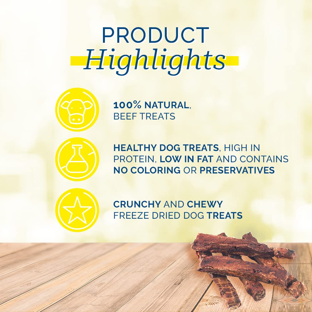 PCI Beef Stakes 100% Natural Dog Treats, 1lb Bag - Healthy Snack for Dogs