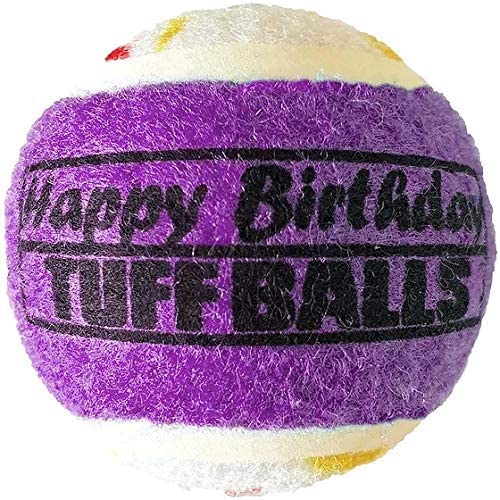 Petsport Jr. Happy Birthday Tuff Balls (1.8' Happy Birthday Tuff Balls Jr 4Pk)