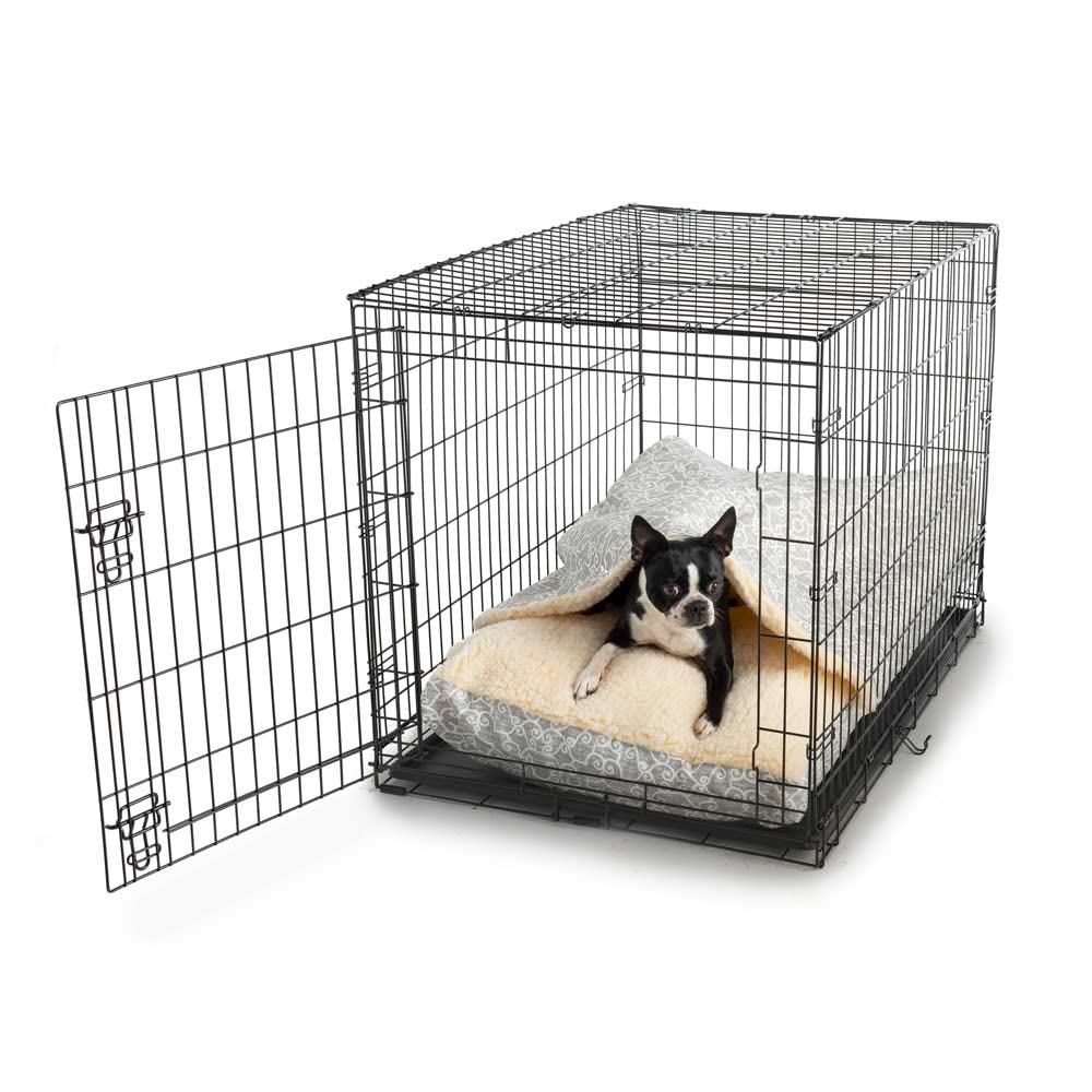 Snoozer Luxury Cozy Cave Crate Pet Bed, Small - Ramey Gray