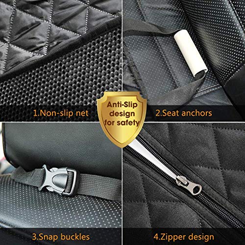 Vailge Extra Large Waterproof Dog Car Seat Cover, Heavy Duty Oxford Hammock, Black (60"W x 64"L) for Cars, Trucks, SUVs