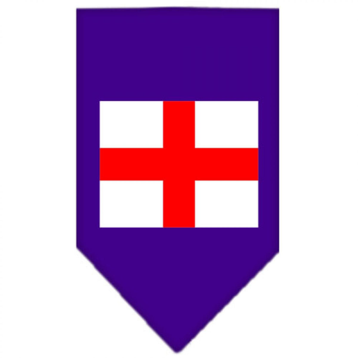 Pet and Dog Bandana Screen Printed, &quot;St. George's Cross&quot; Purple Small
