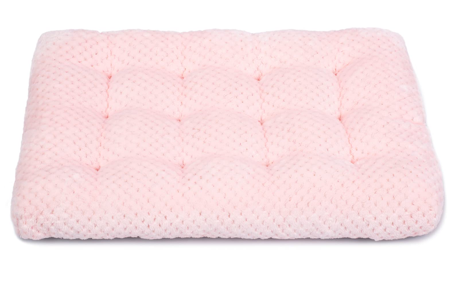 Wonder Miracle Fuzzy Deluxe Pet Beds, Super Plush Dog Or Cat Beds Ideal For Dog Crates, Machine Wash & Dryer Friendly (22' X 30', M-Baby Pink)