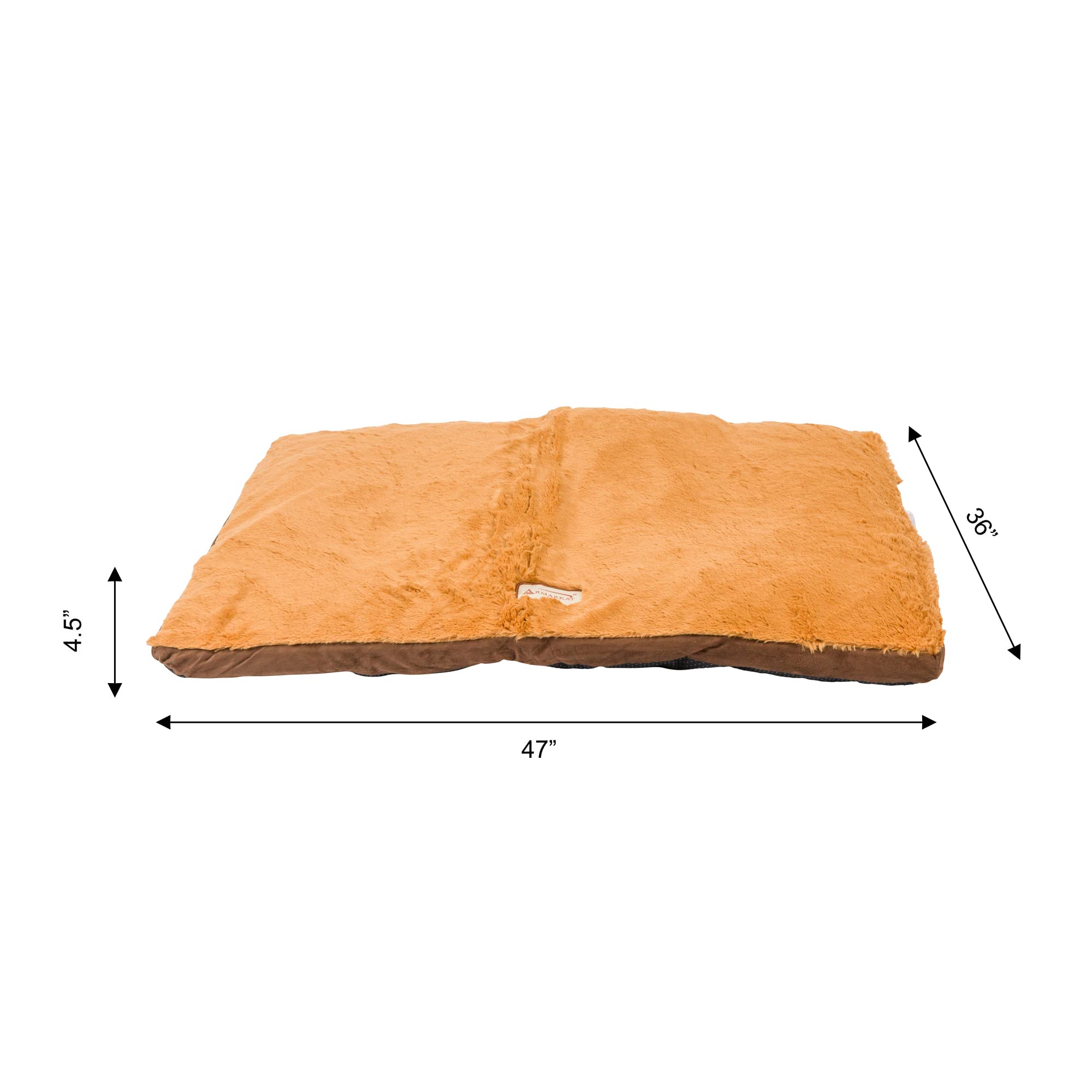 Armarkat Brown Pet Bed, 47-Inch by 36-Inch by 5-Inch