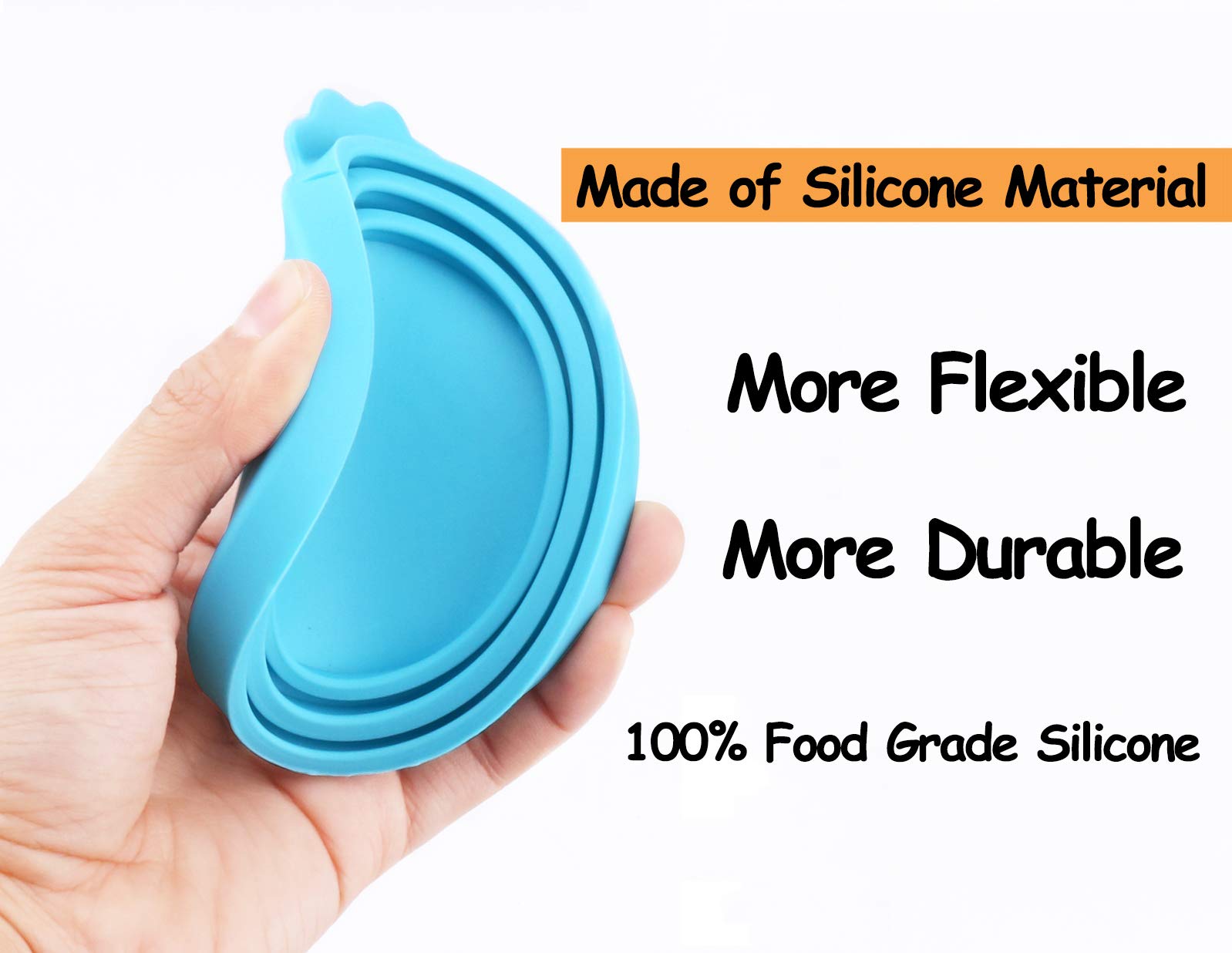 Comtim Pet Food Can Lids, Silicone Can Lids Covers for Dog and Cat Food, Universal Size Fits All Standard Size Dog and Cat Can T