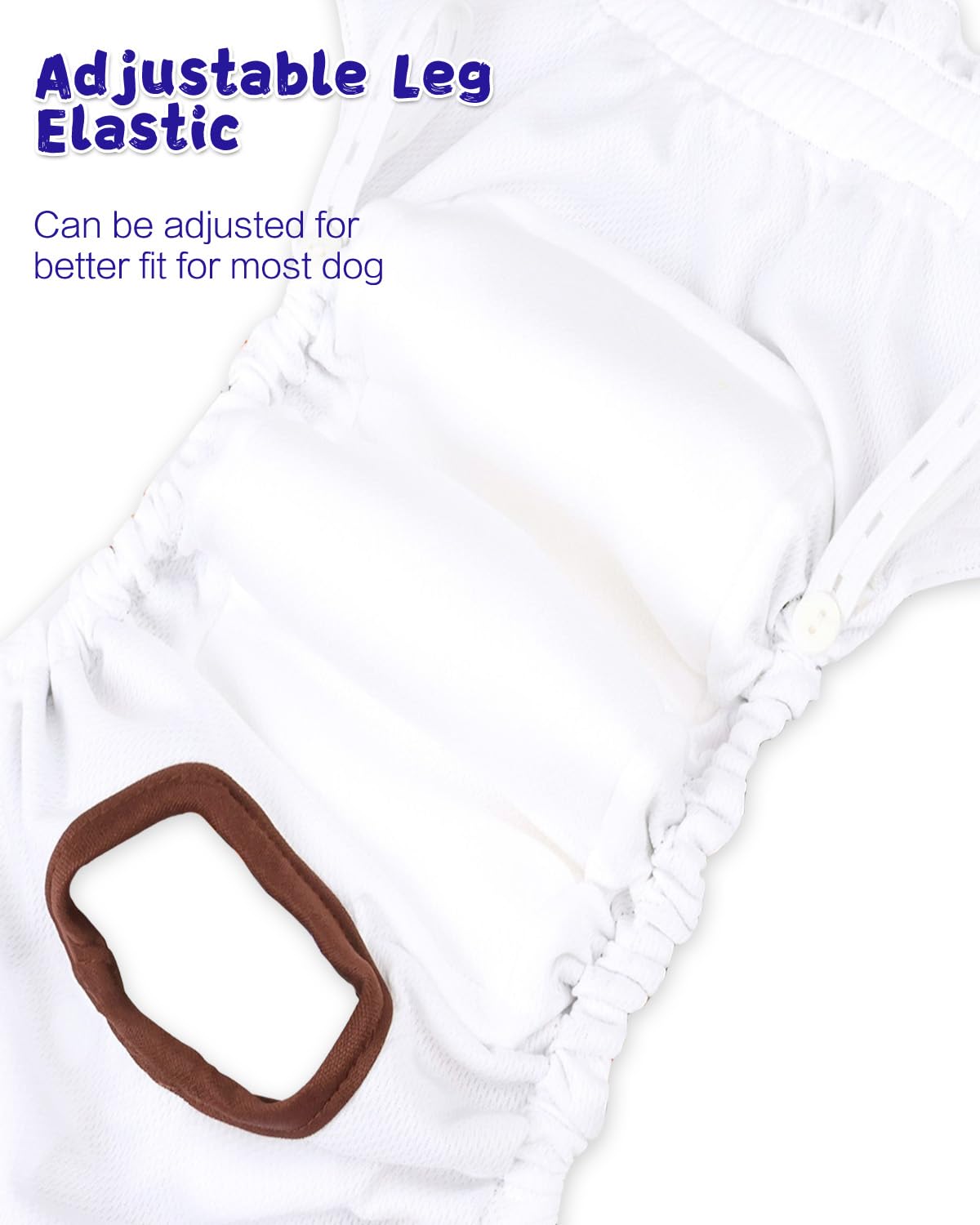 Cutebone Washable Female Dog Diapers 4 Pack Reusable Doggie Heat Diapers For Period Fmg06L