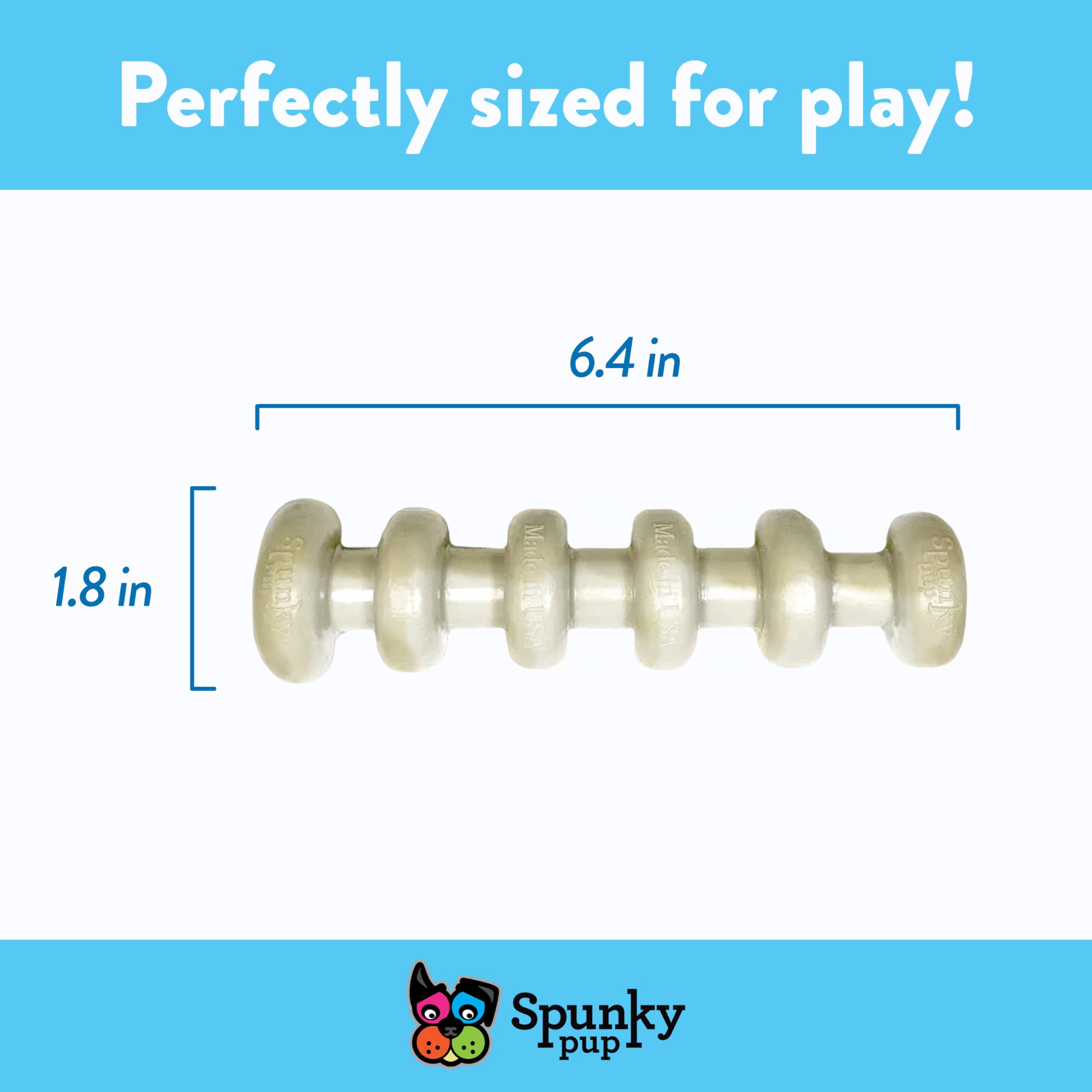 Spunky Pup Clean Earth Recycled Stick | Made In Usa | Made From 100% Recycled Water Bottles, Gray