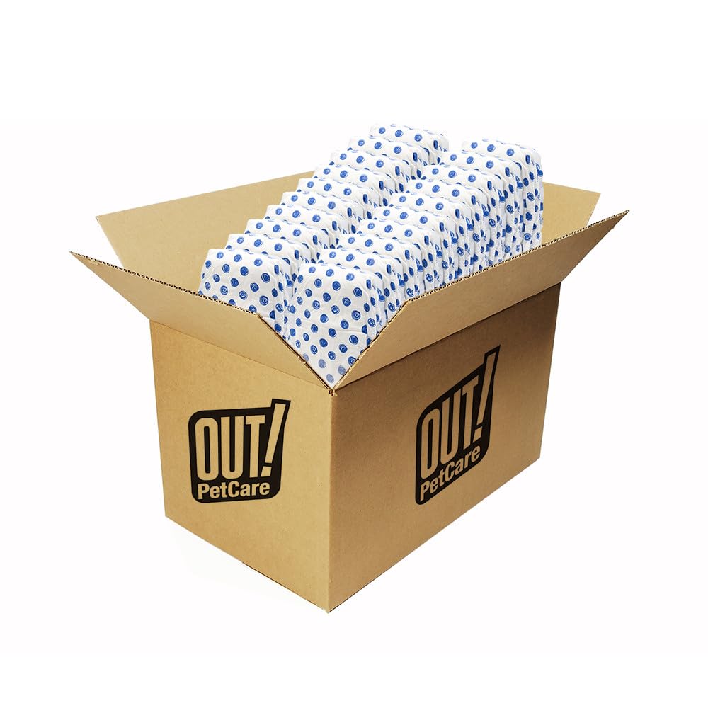 Out! PetCare Male Dog Diapers - Disposable Belly Bands with Wetness Indicator for Incontinence and Pee Protection - Leak-Proof W