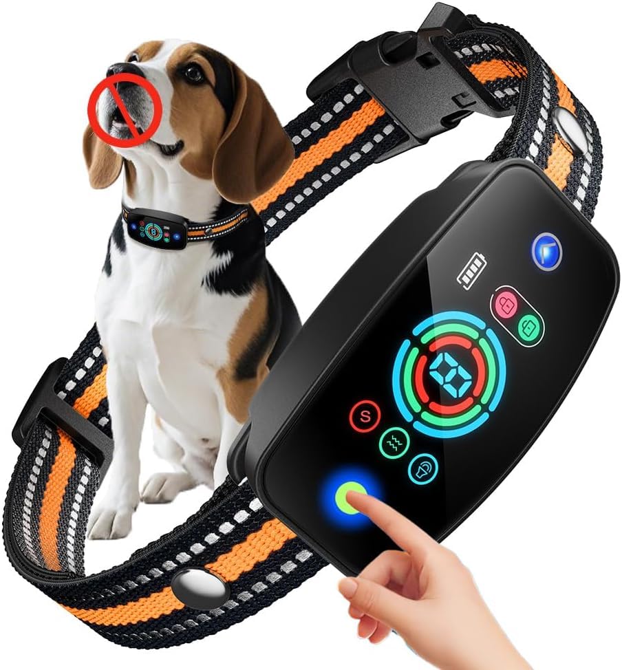 YOGAL Dog Bark Collar for Large Medium Small Dogs, Rechargeable Smart Bark Control Collars, Automatic Anti Barking Training Coll