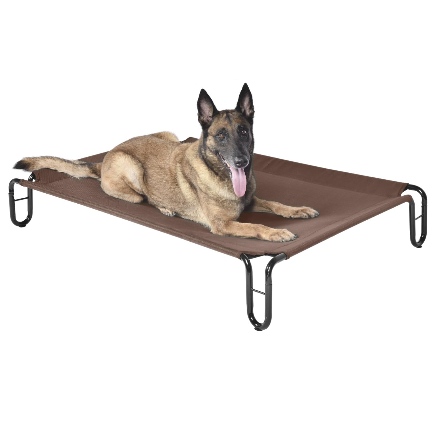 pettycare Elevated Outdoor Dog Bed - Raised Cots for Large Dogs, Waterproof Pet Bed Easy to Assemble, Cooling with Breathable Te