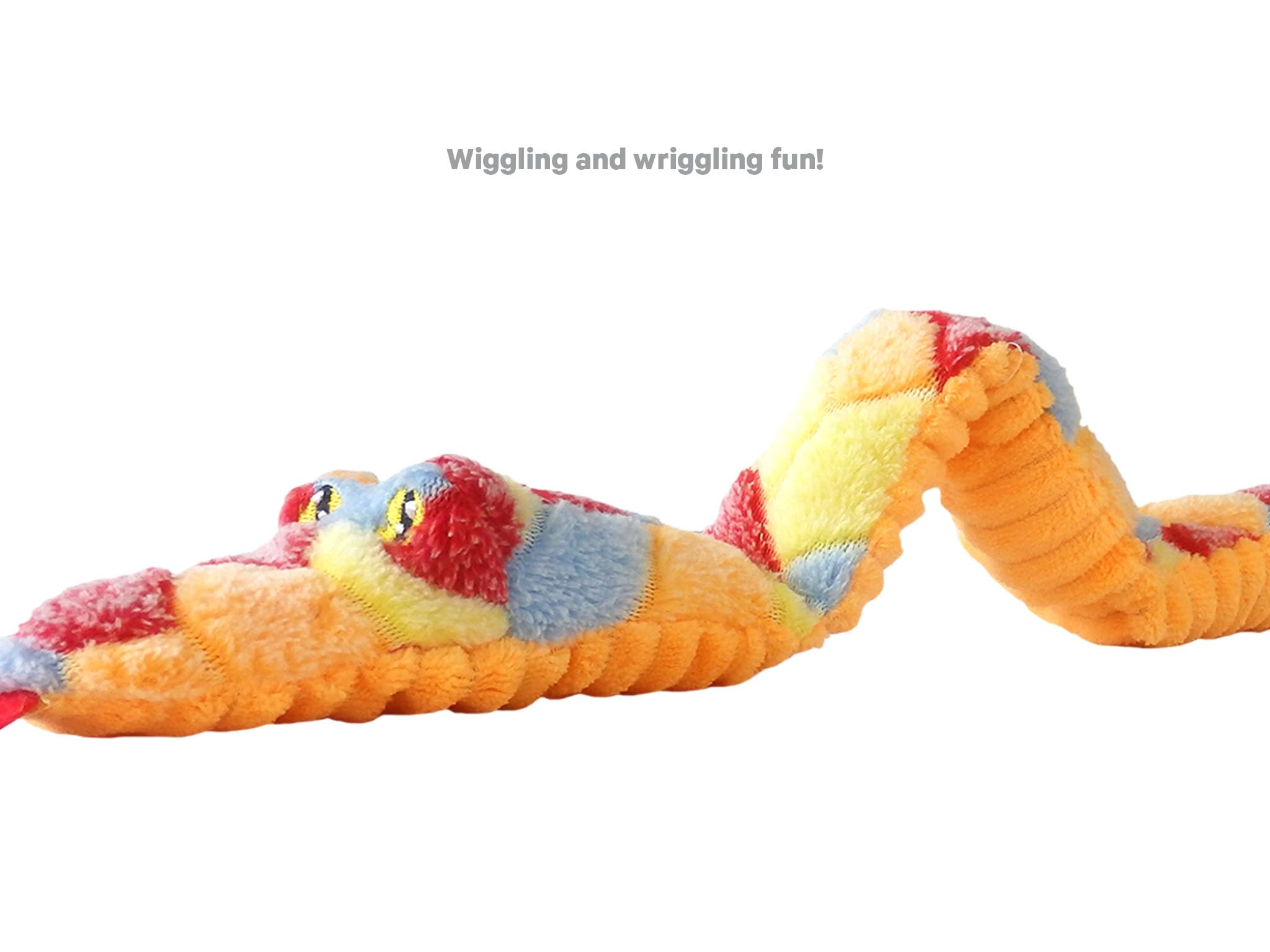 ASPCA Snake Dog Toy Squeaky Plush One Piece Pet Teeth Teasing Toy - 24 Inches Long