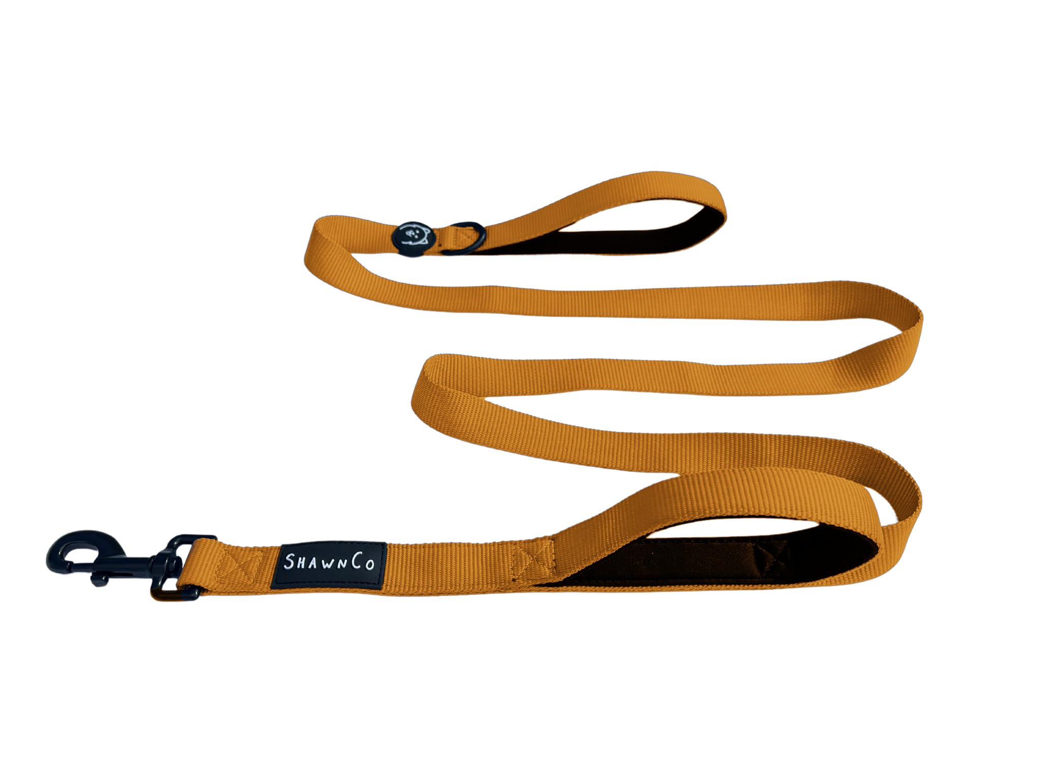 Shawnco Dream Walk Dog Leash- Premium, Nylon Pet Leash With Soft Neoprene Handle For Small, Medium And Large Dogs (Sunset Orange